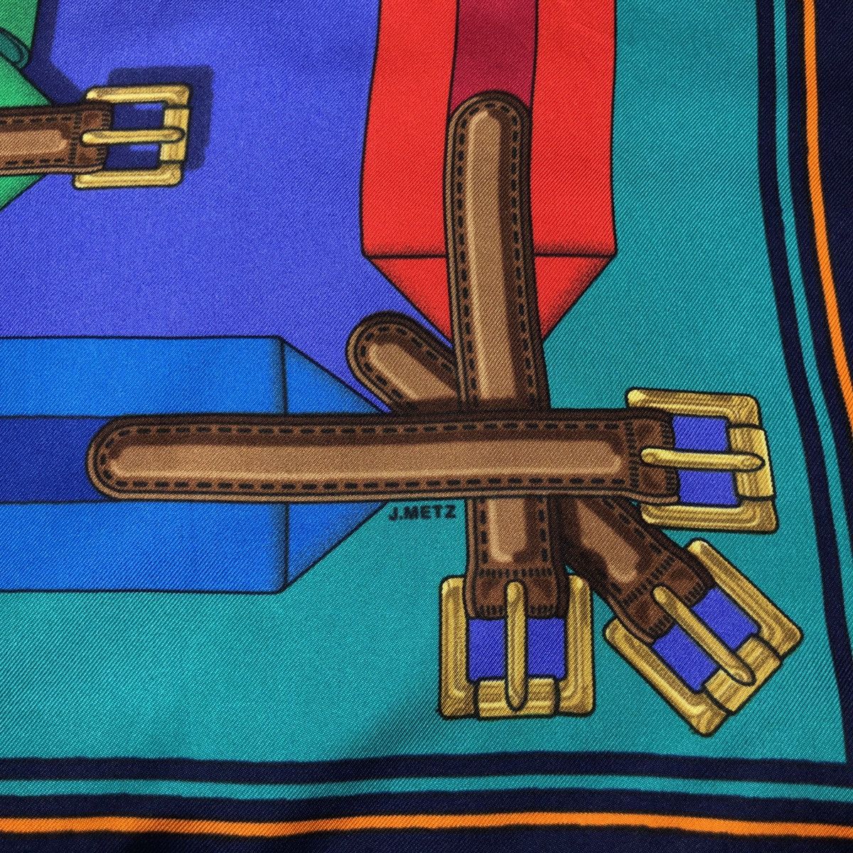 Hermes 'Ceintures' A fine Hermes Silk Scarf by Joachim Metz Size ONE SIZE - 5 Thumbnail