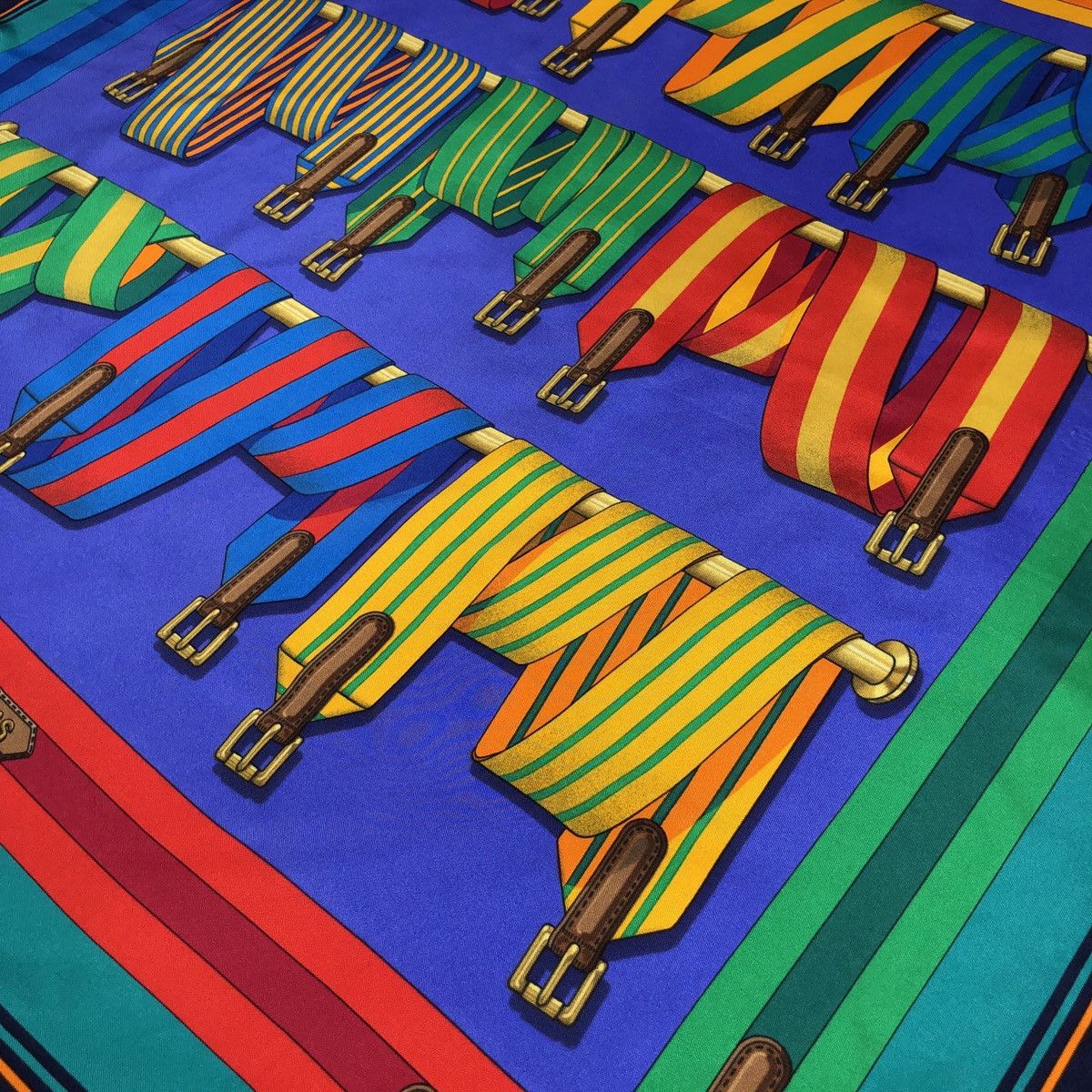 Hermes 'Ceintures' A fine Hermes Silk Scarf by Joachim Metz Size ONE SIZE - 3 Thumbnail