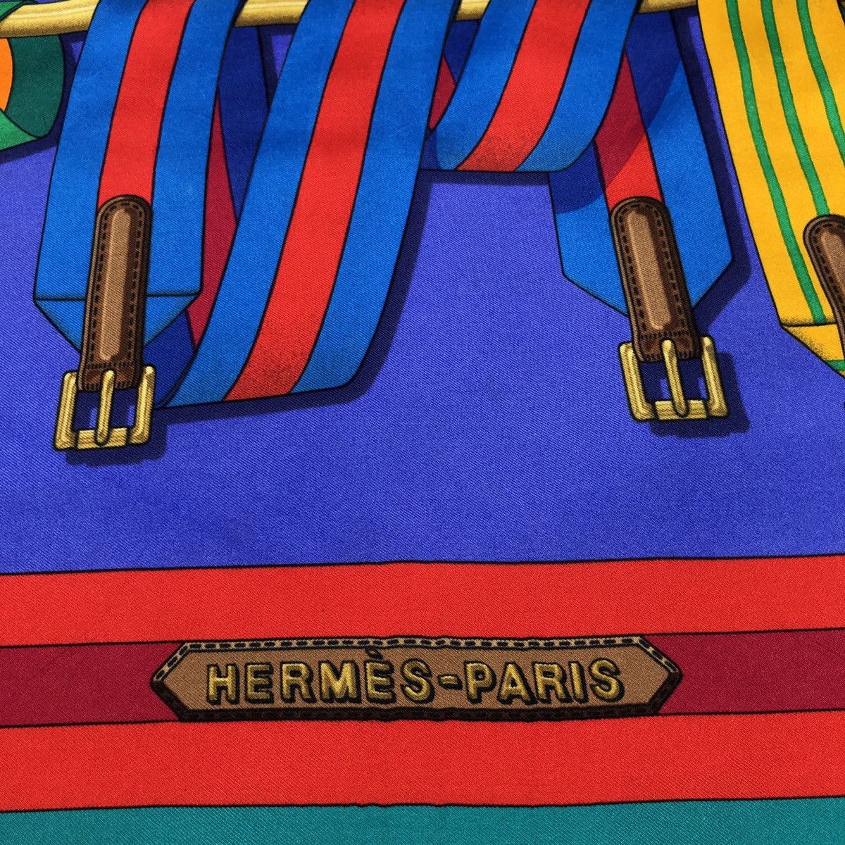 Hermes 'Ceintures' A fine Hermes Silk Scarf by Joachim Metz Size ONE SIZE - 7 Thumbnail