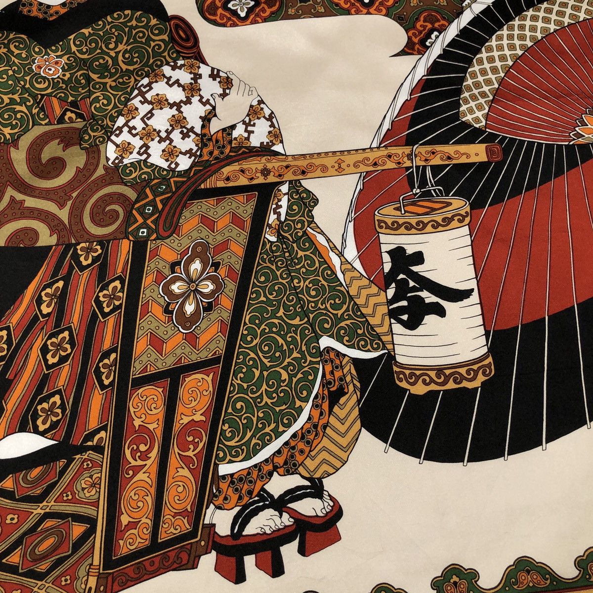 Japanese Brand Silk Museum Representations Of Kimono’s In Japanese Scarf Size ONE SIZE - 5 Thumbnail