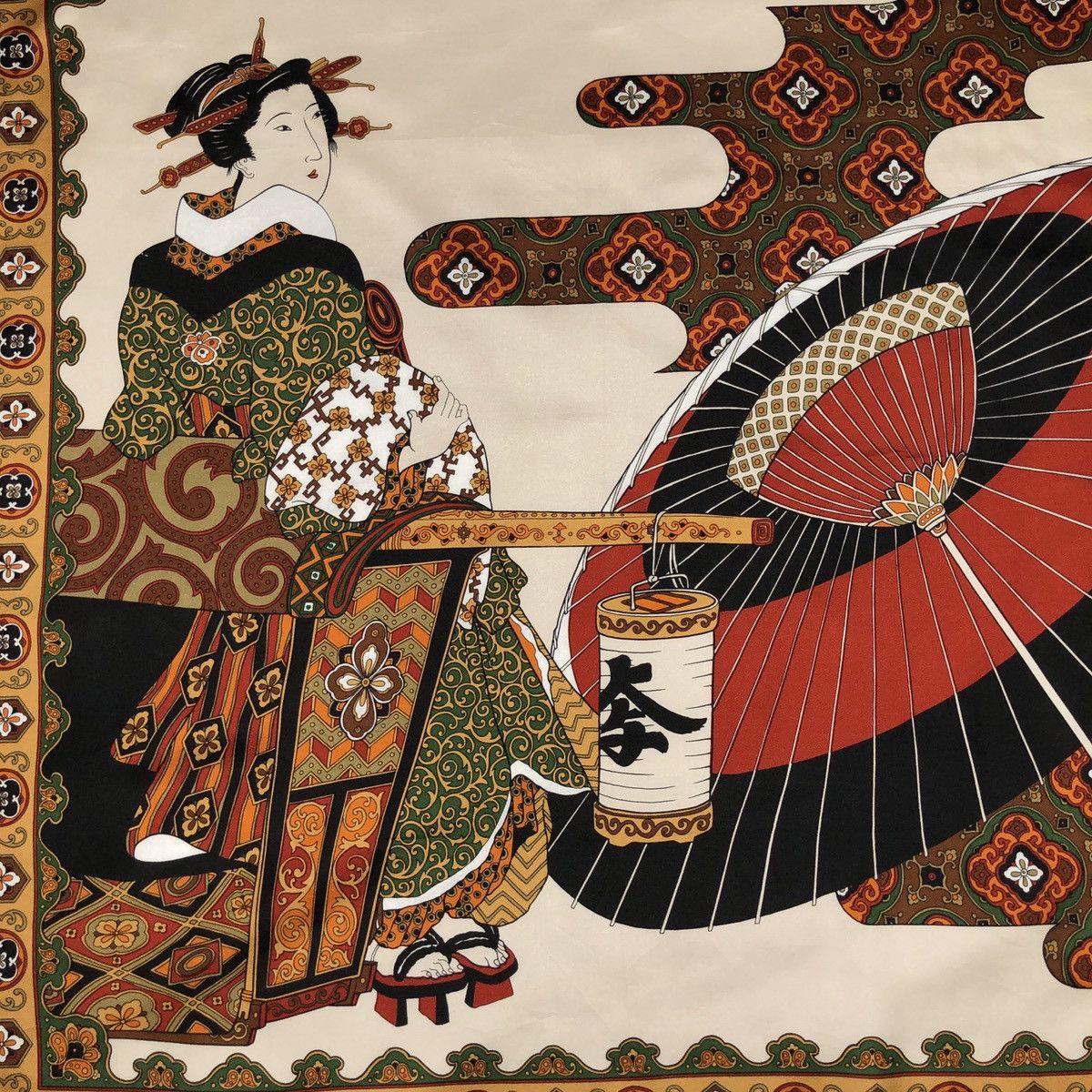 Japanese Brand Silk Museum Representations Of Kimono’s In Japanese Scarf Size ONE SIZE - 3 Thumbnail