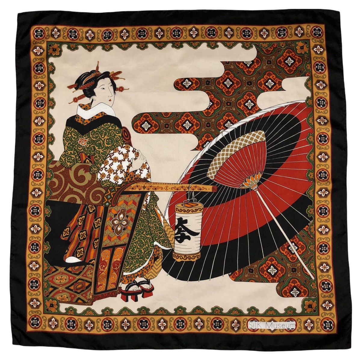 Japanese Brand Silk Museum Representations Of Kimono’s In Japanese Scarf Size ONE SIZE - 1 Thumbnail