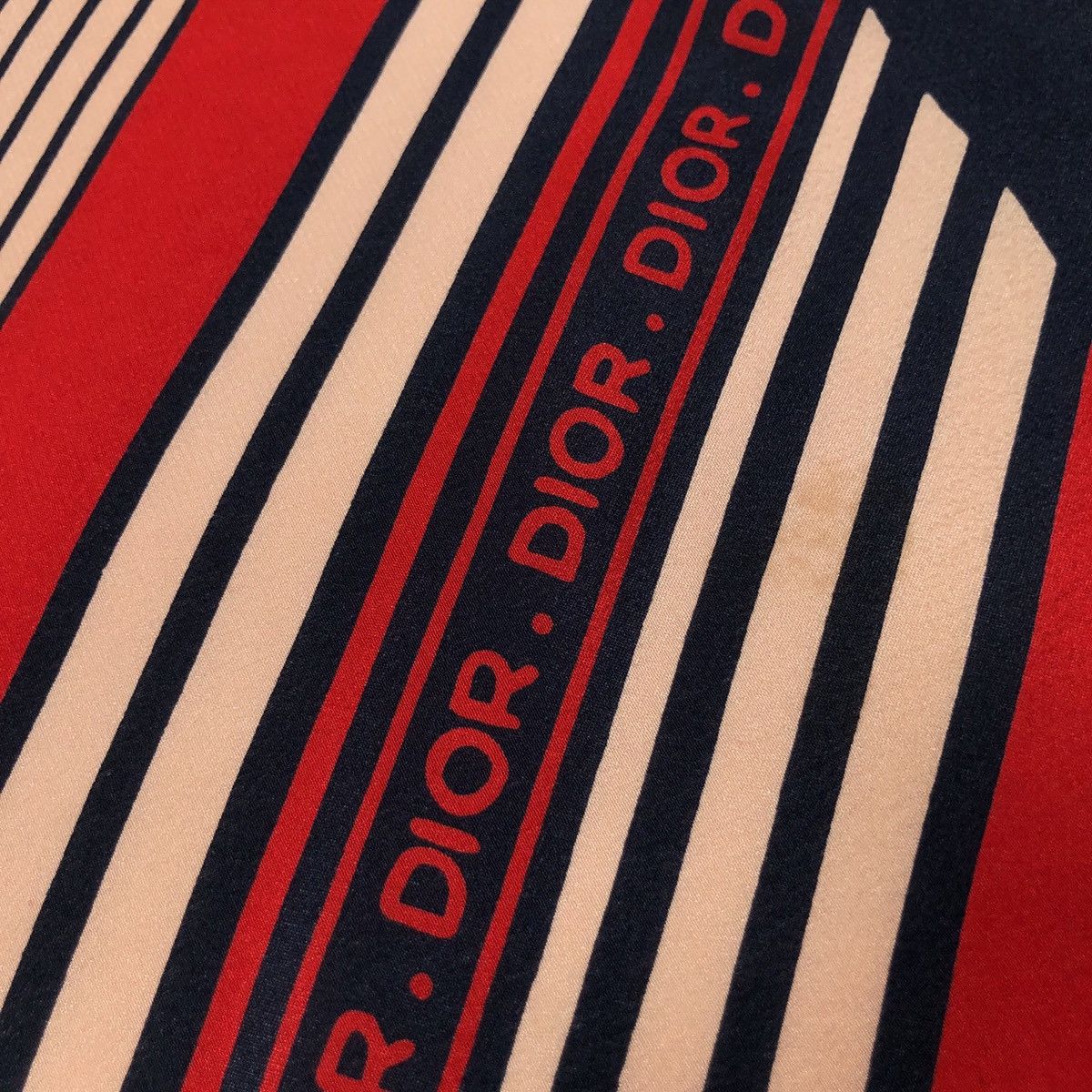 Christian Dior Monsieur Christian Dior Striped Monogram Silk Scarf Size ONE SIZE - 8 Thumbnail