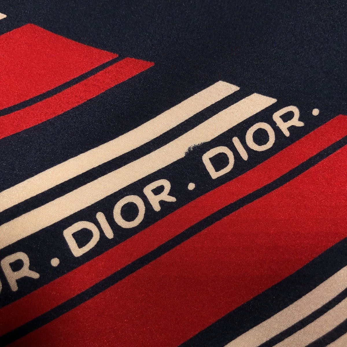 Christian Dior Monsieur Christian Dior Striped Monogram Silk Scarf Size ONE SIZE - 9 Thumbnail