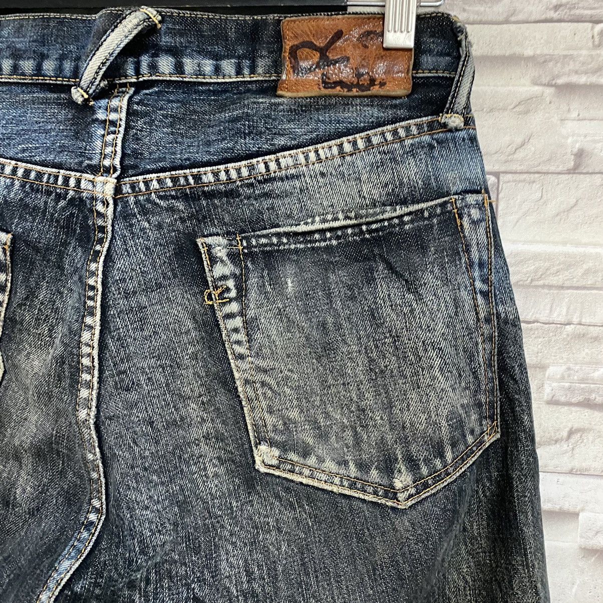 45rpm Vintage 45rpm Denim Selvedge Jeans Distressed Size US 29 - 11 Thumbnail