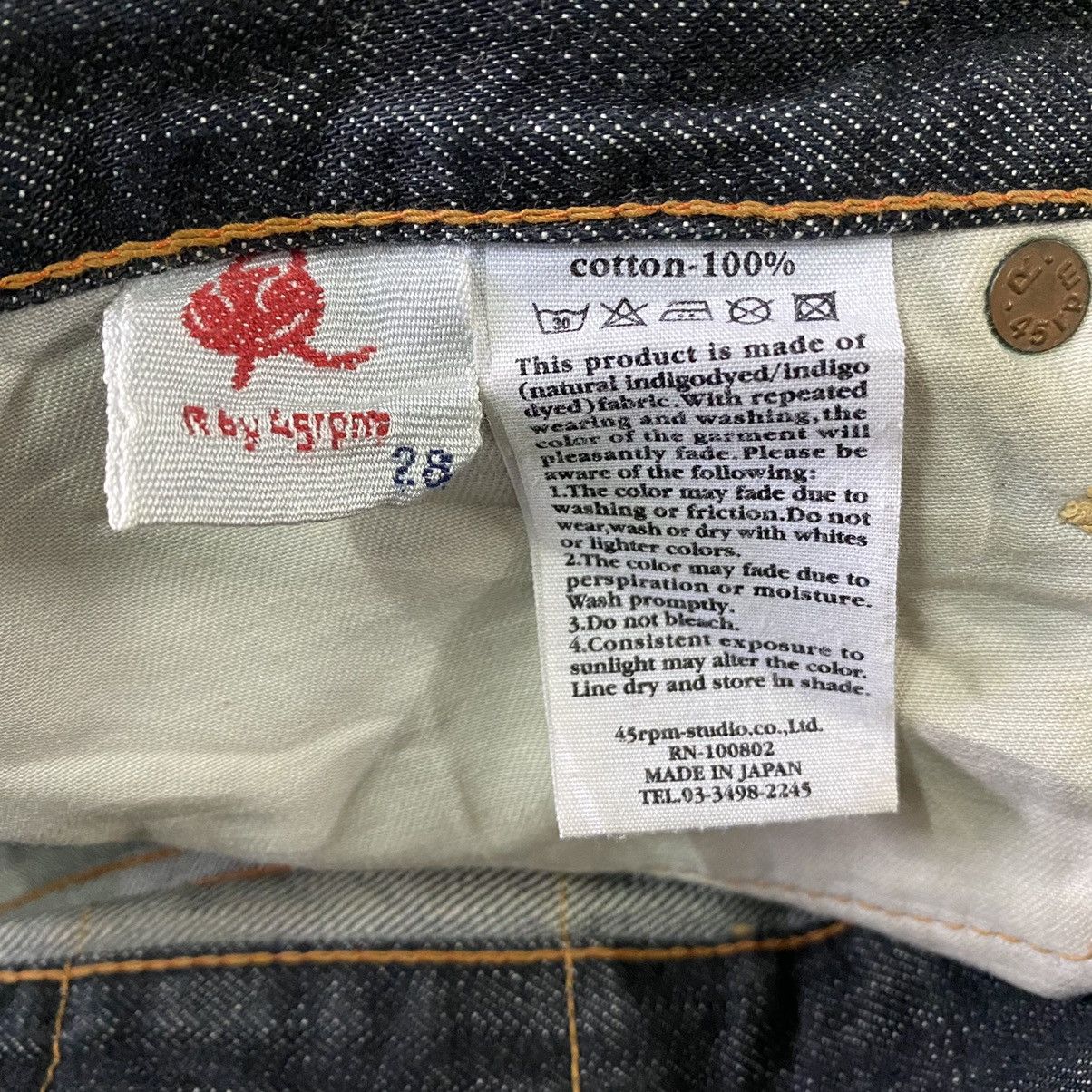45rpm Vintage 45rpm Denim Selvedge Jeans Distressed Size US 29 - 16 Thumbnail