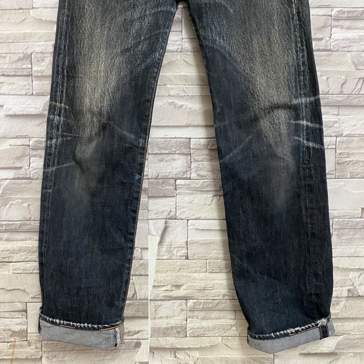45rpm Vintage 45rpm Denim Selvedge Jeans Distressed Size US 29 - 5 Thumbnail