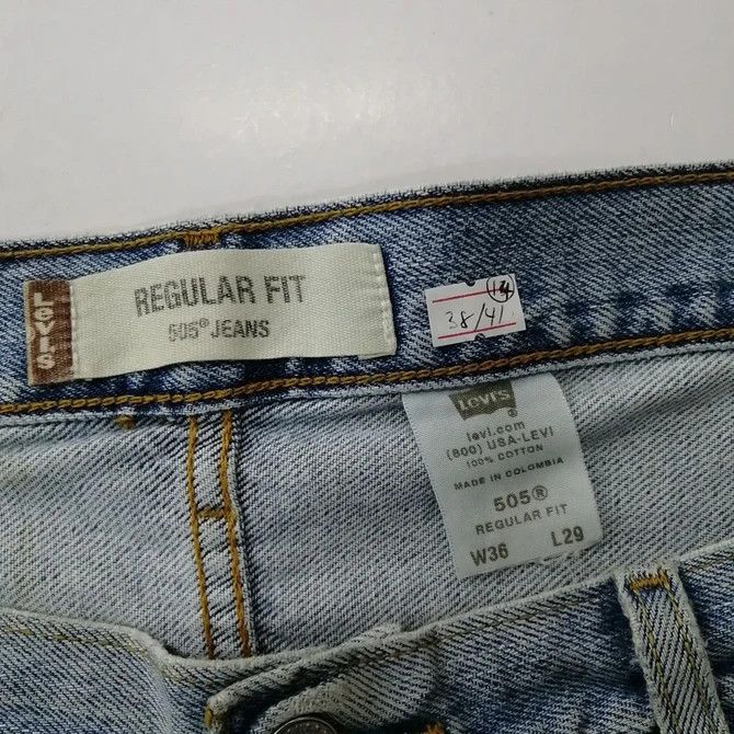 Levi's × Levi's Vintage Clothing 💣 OFFER Vtg LEVI'S 505 Custom Fire Art Design Denim Jeans Size US 38 / EU 54 - 14 Thumbnail