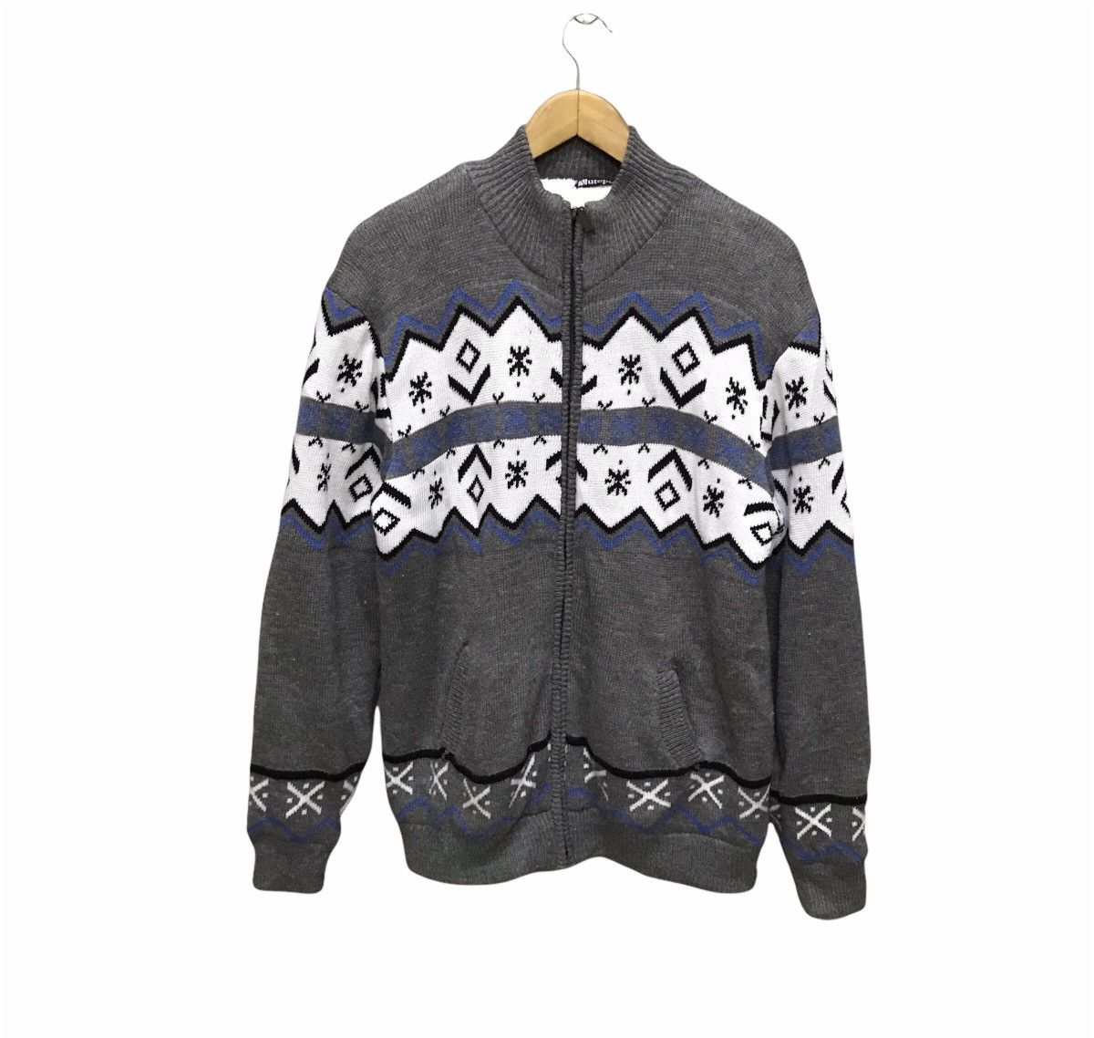 Japanese Brand × Vintage Vintage knitwear sherpa native navajo zipper up Size US L / EU 52-54 / 3 - 1 Thumbnail