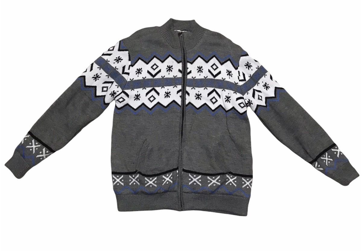 Japanese Brand × Vintage Vintage knitwear sherpa native navajo zipper up Size US L / EU 52-54 / 3 - 5 Thumbnail
