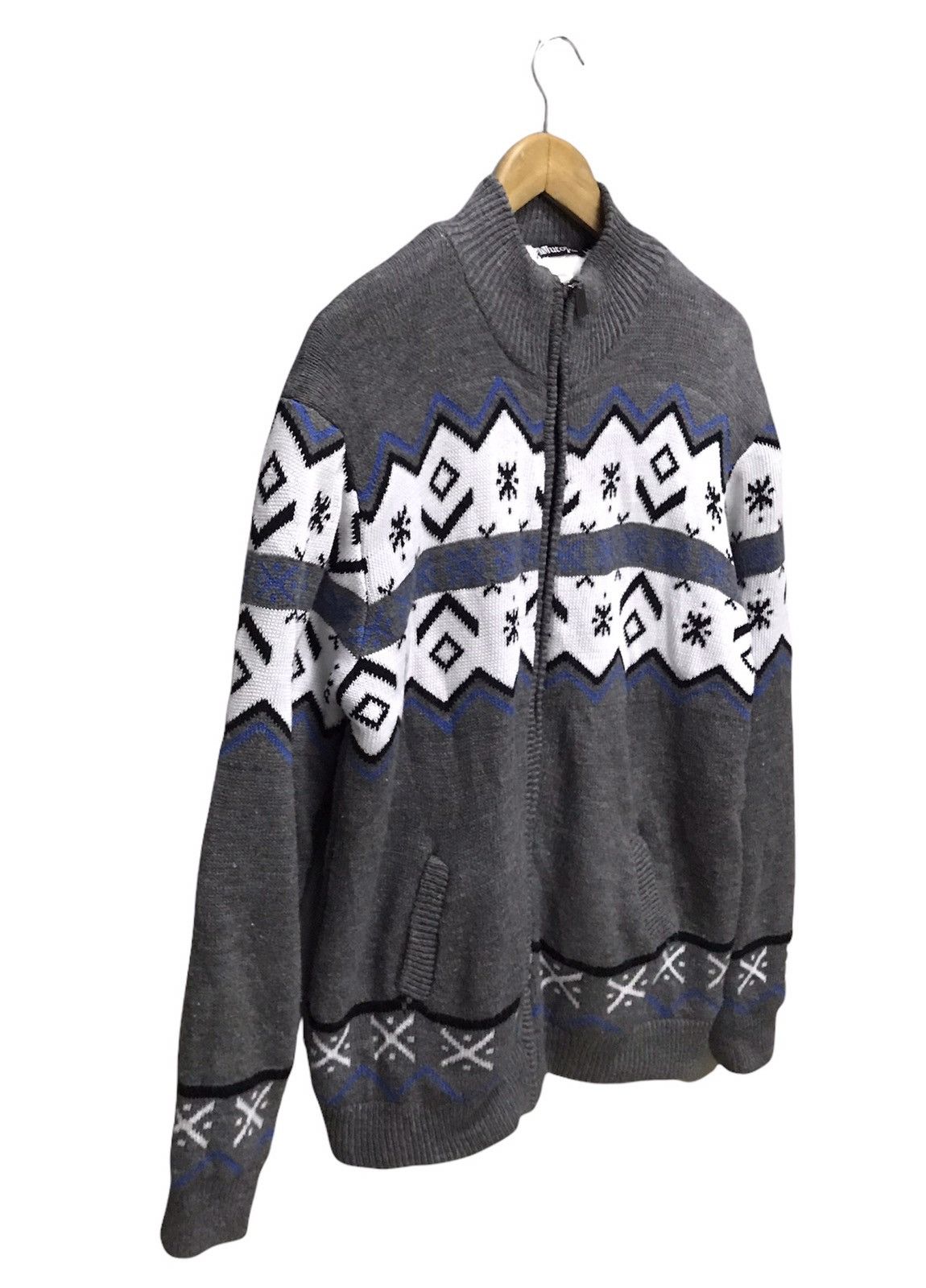 Japanese Brand × Vintage Vintage knitwear sherpa native navajo zipper up Size US L / EU 52-54 / 3 - 4 Thumbnail
