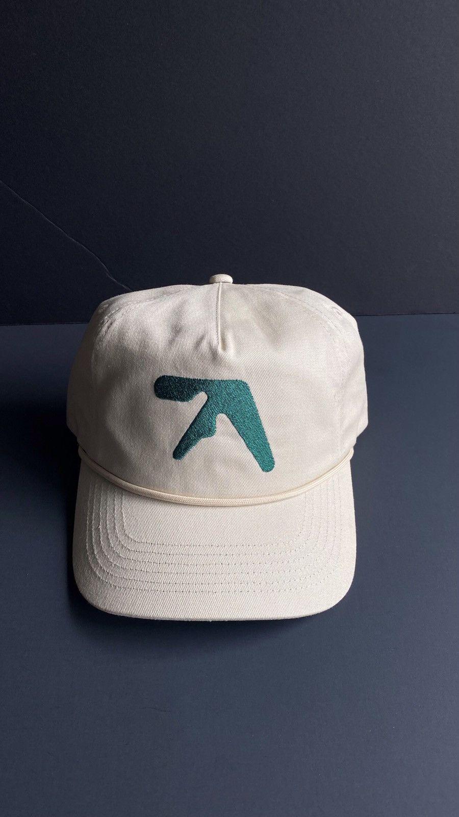 Band Tees Vintage Cream Aphex Twin Logo Embroided Hat Size ONE SIZE - 1 Thumbnail