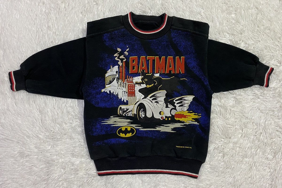 DC Comics × Vintage 1989 DC COMICS BATMAN SWEATER KIDS Size US M / EU 48-50 / 2 - 2 Thumbnail
