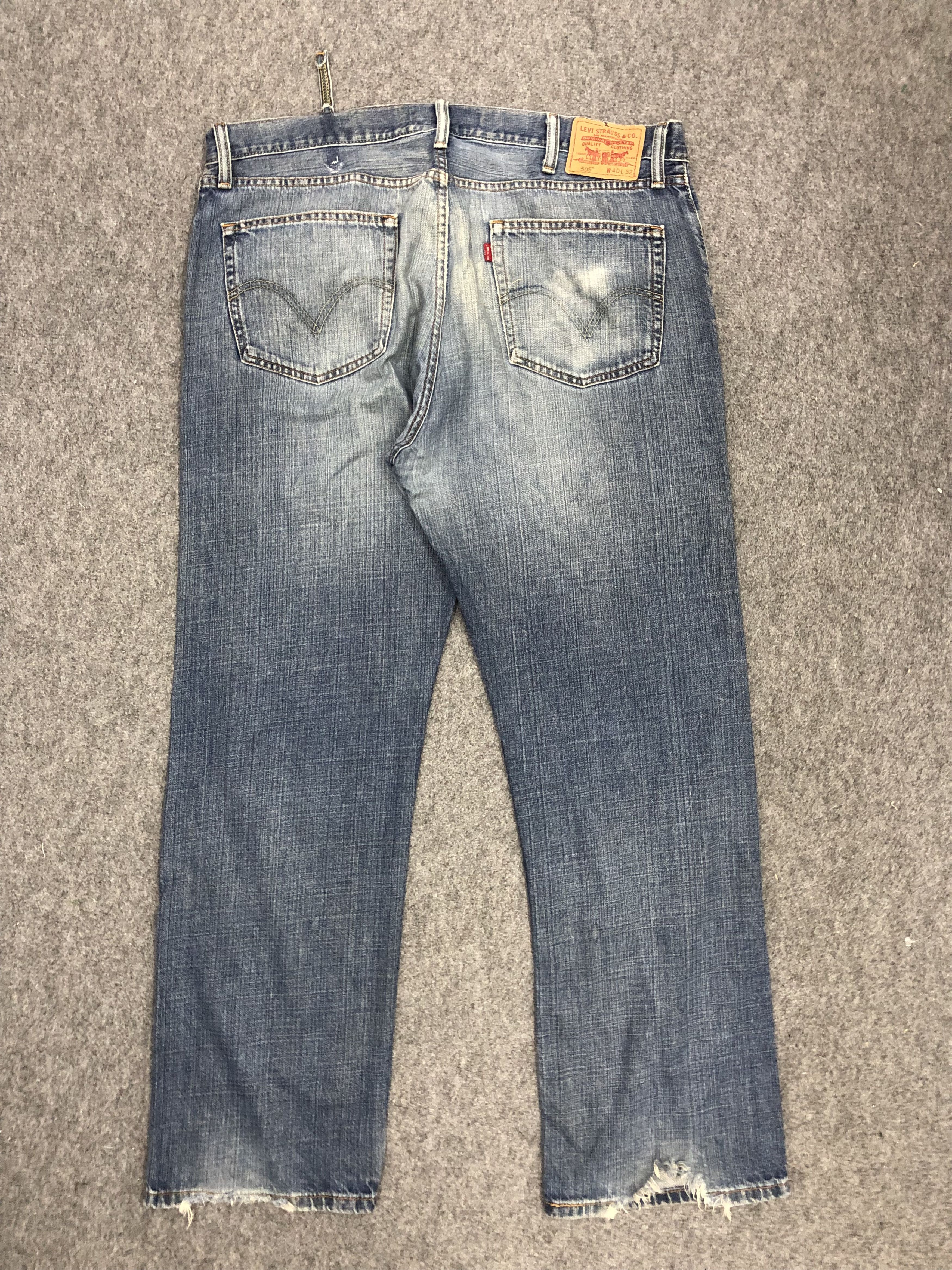 Levi's Vintage Levis 505 Sun Faded Denim DP1287 Size US 41 - 3 Thumbnail
