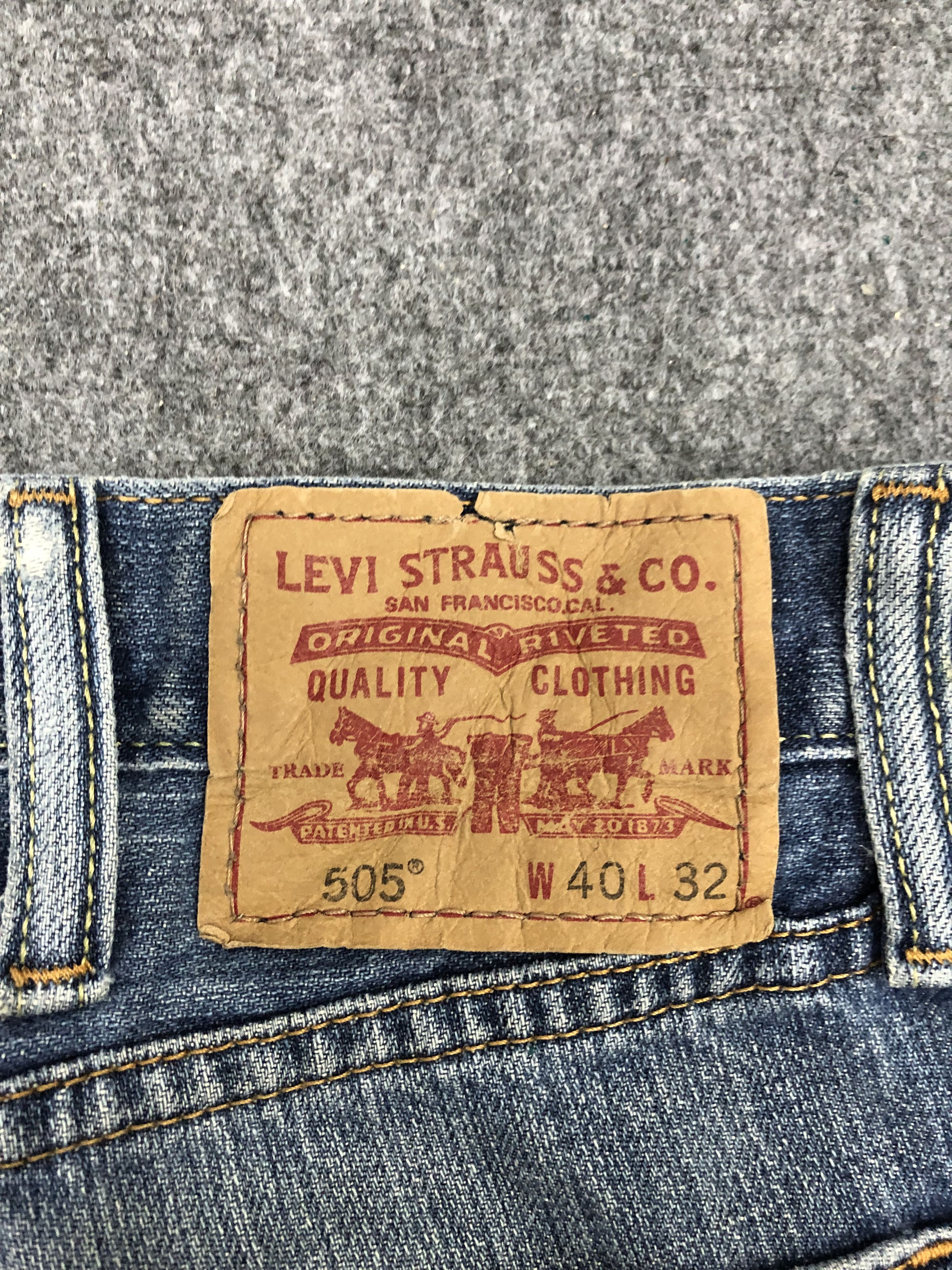 Levi's Vintage Levis 505 Sun Faded Denim DP1287 Size US 41 - 5 Thumbnail
