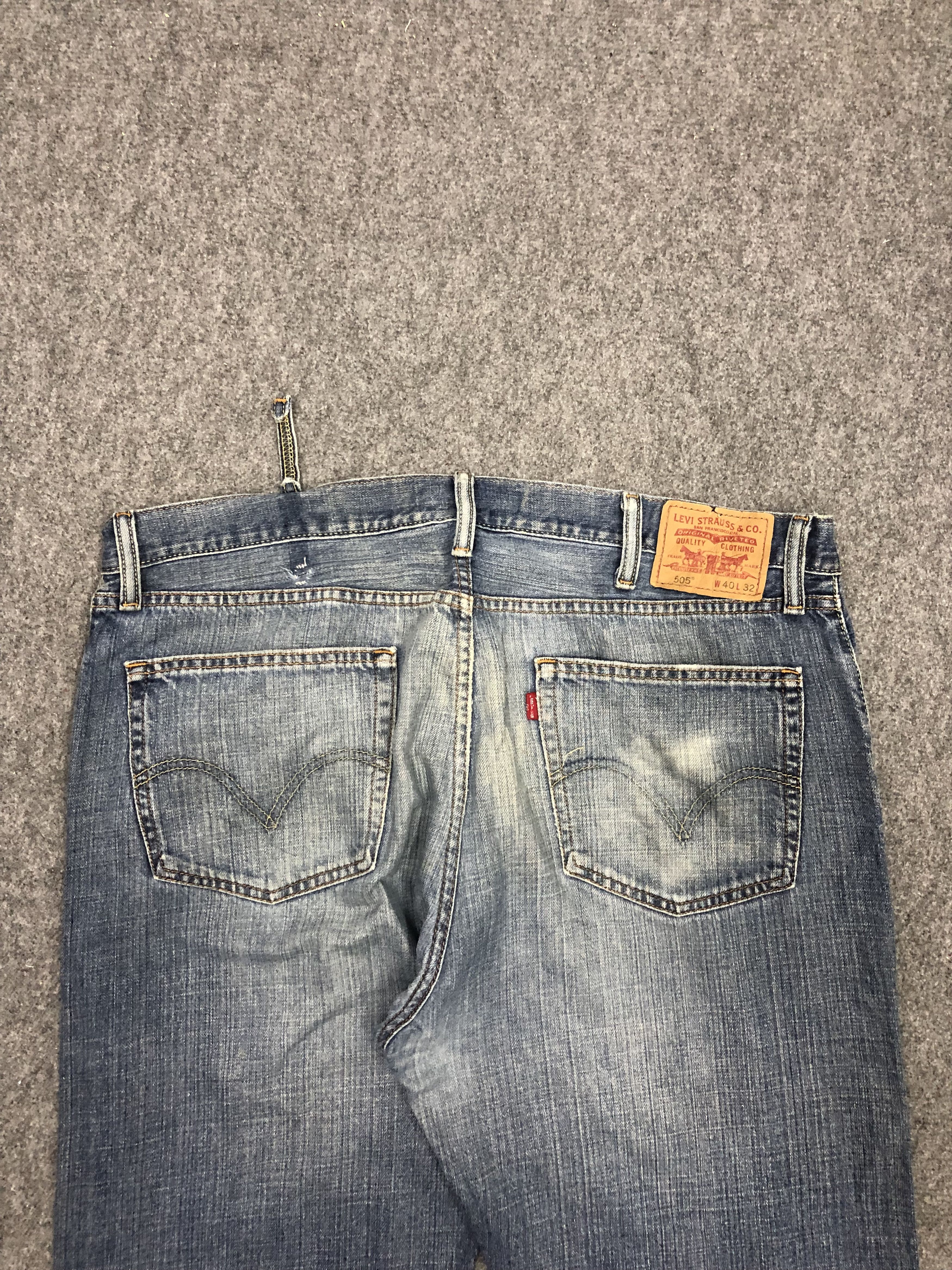 Levi's Vintage Levis 505 Sun Faded Denim DP1287 Size US 41 - 4 Thumbnail