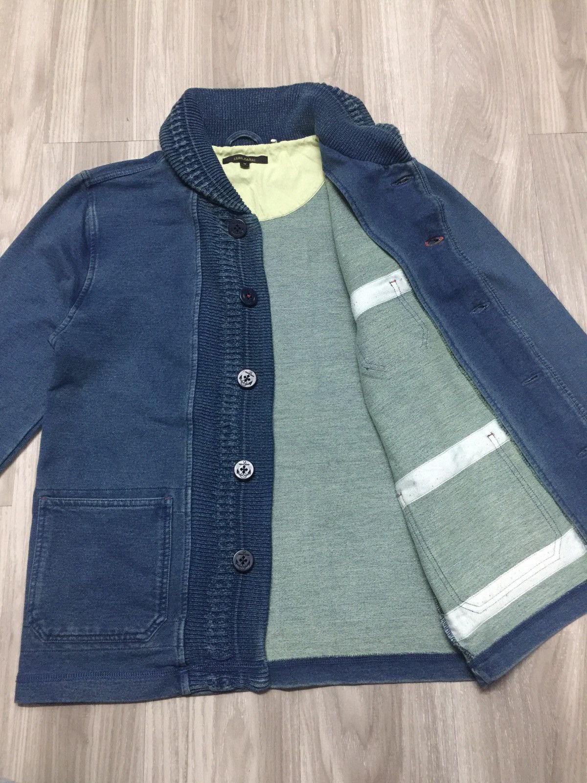 Ciaopanic Shawl Collar Deck Jacket in Indigo Colour Size US M / EU 48-50 / 2 - 7 Thumbnail