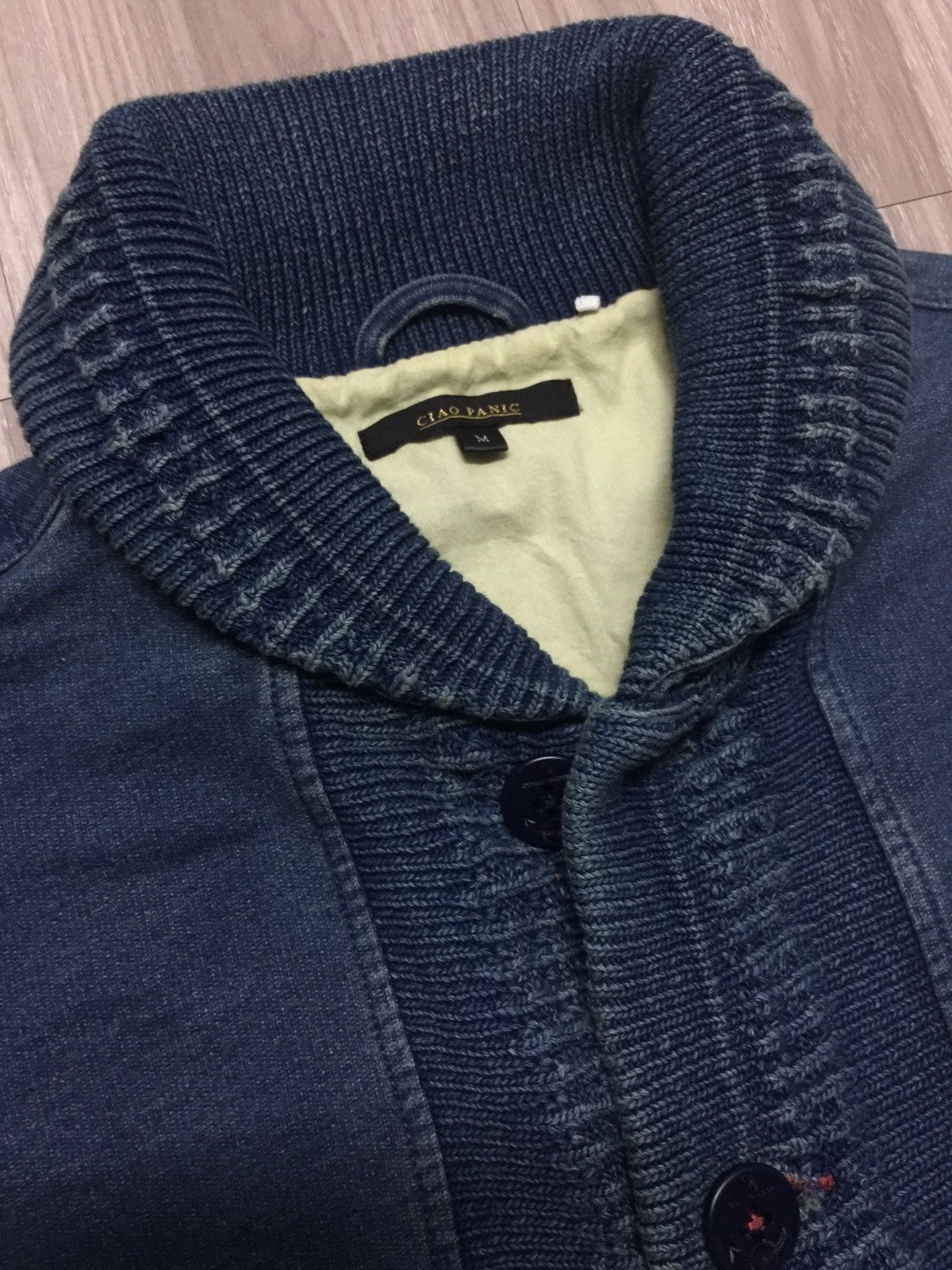 Ciaopanic Shawl Collar Deck Jacket in Indigo Colour Size US M / EU 48-50 / 2 - 5 Thumbnail