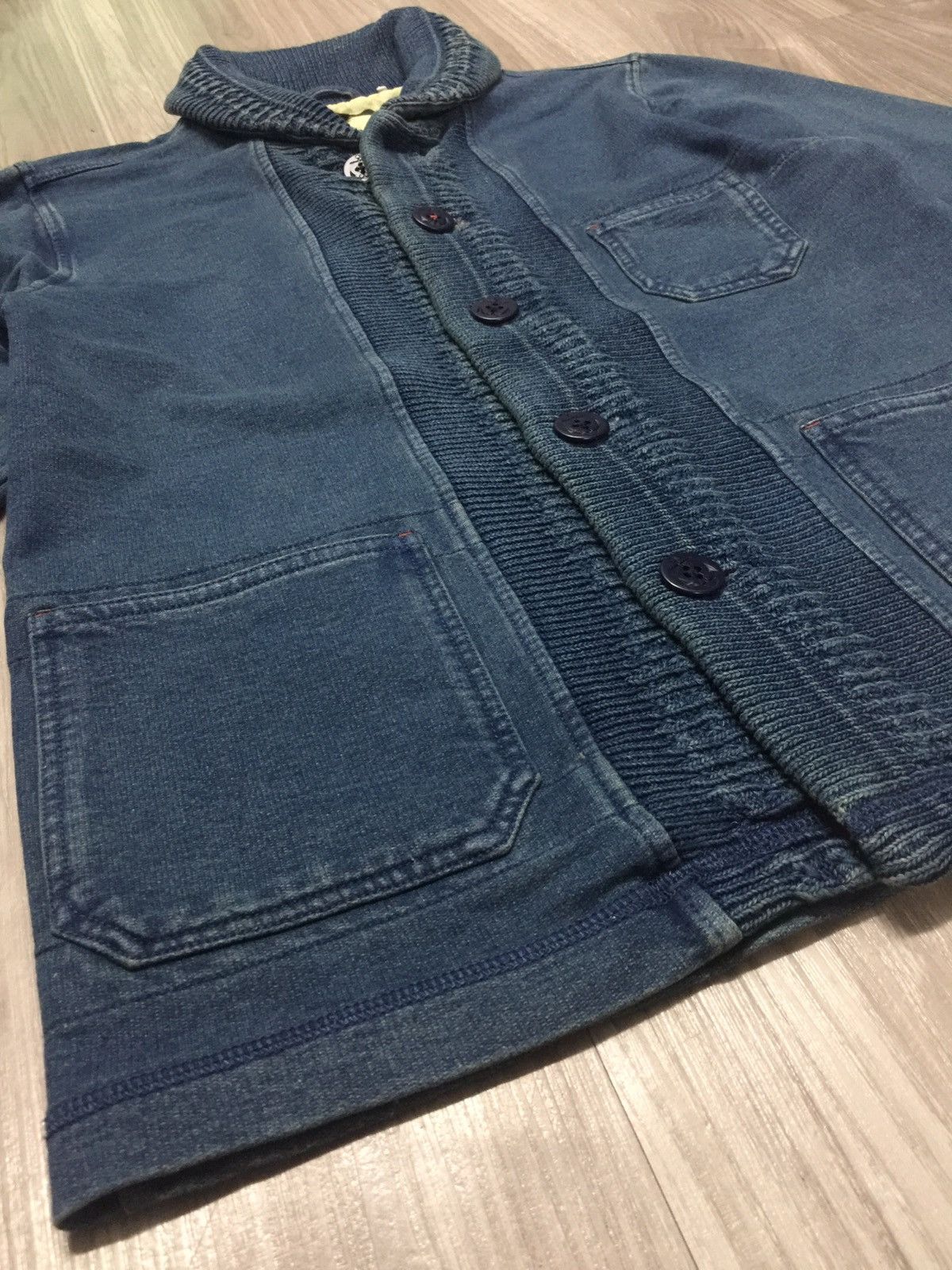 Ciaopanic Shawl Collar Deck Jacket in Indigo Colour Size US M / EU 48-50 / 2 - 9 Thumbnail