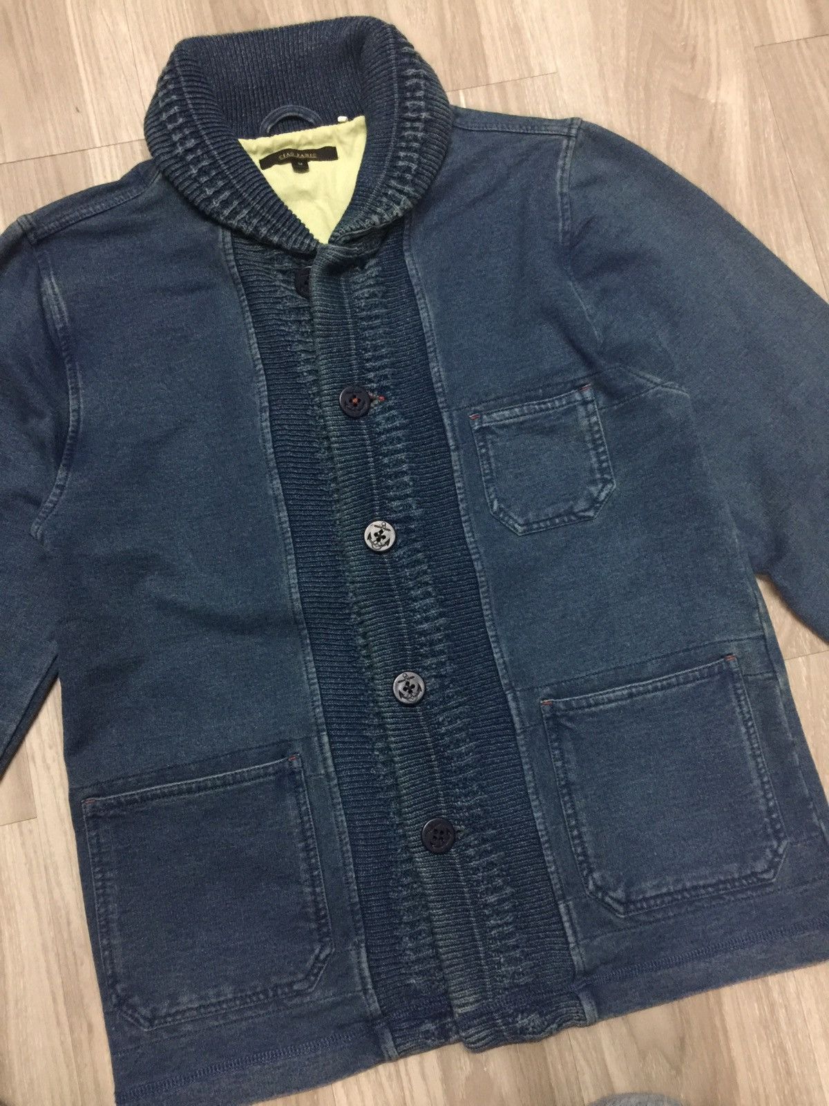 Ciaopanic Shawl Collar Deck Jacket in Indigo Colour Size US M / EU 48-50 / 2 - 6 Thumbnail