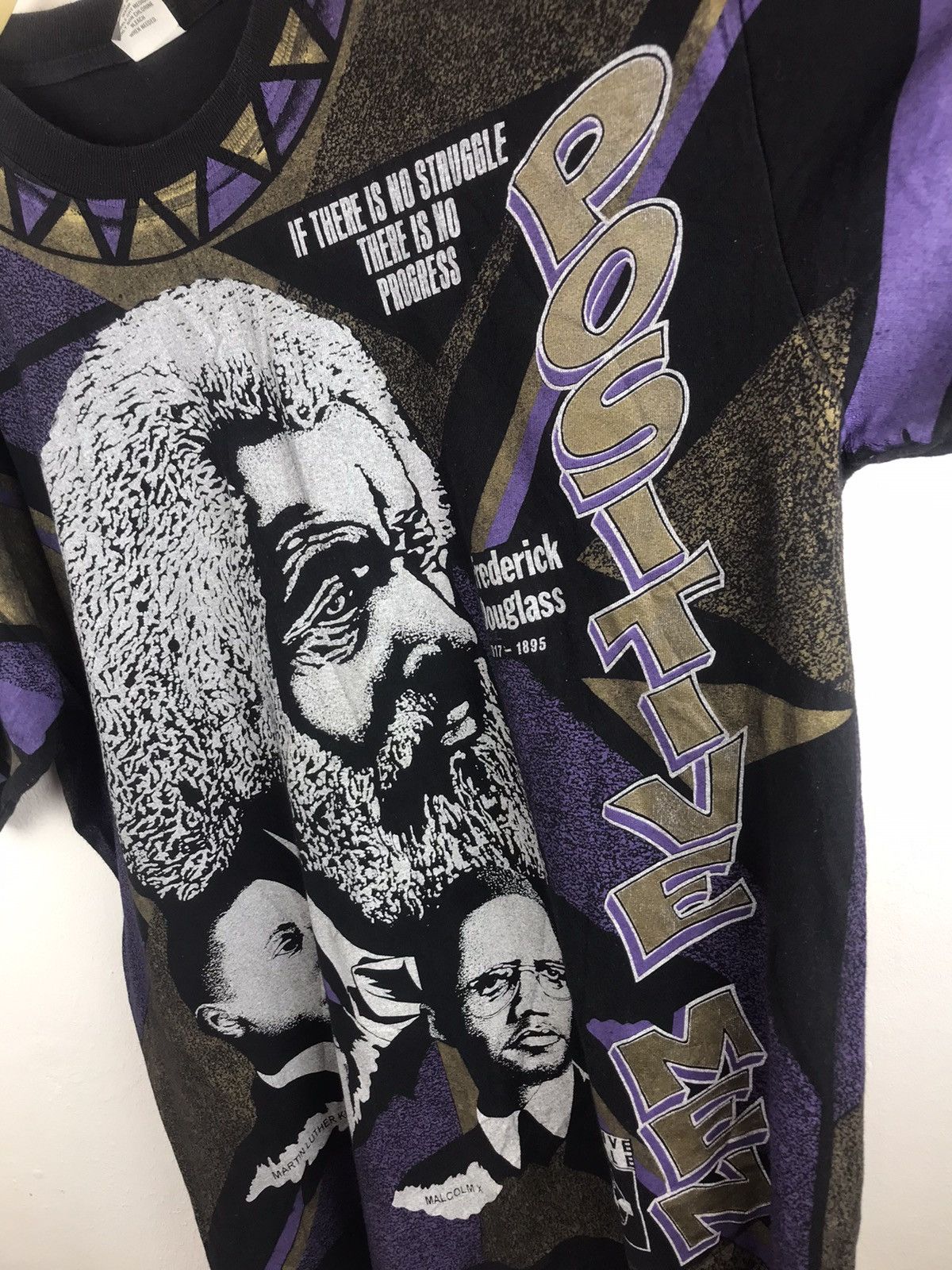 Vintage Vintage Malcolm X // Martin Luther Postive Men Size US XL / EU 56 / 4 - 4 Thumbnail