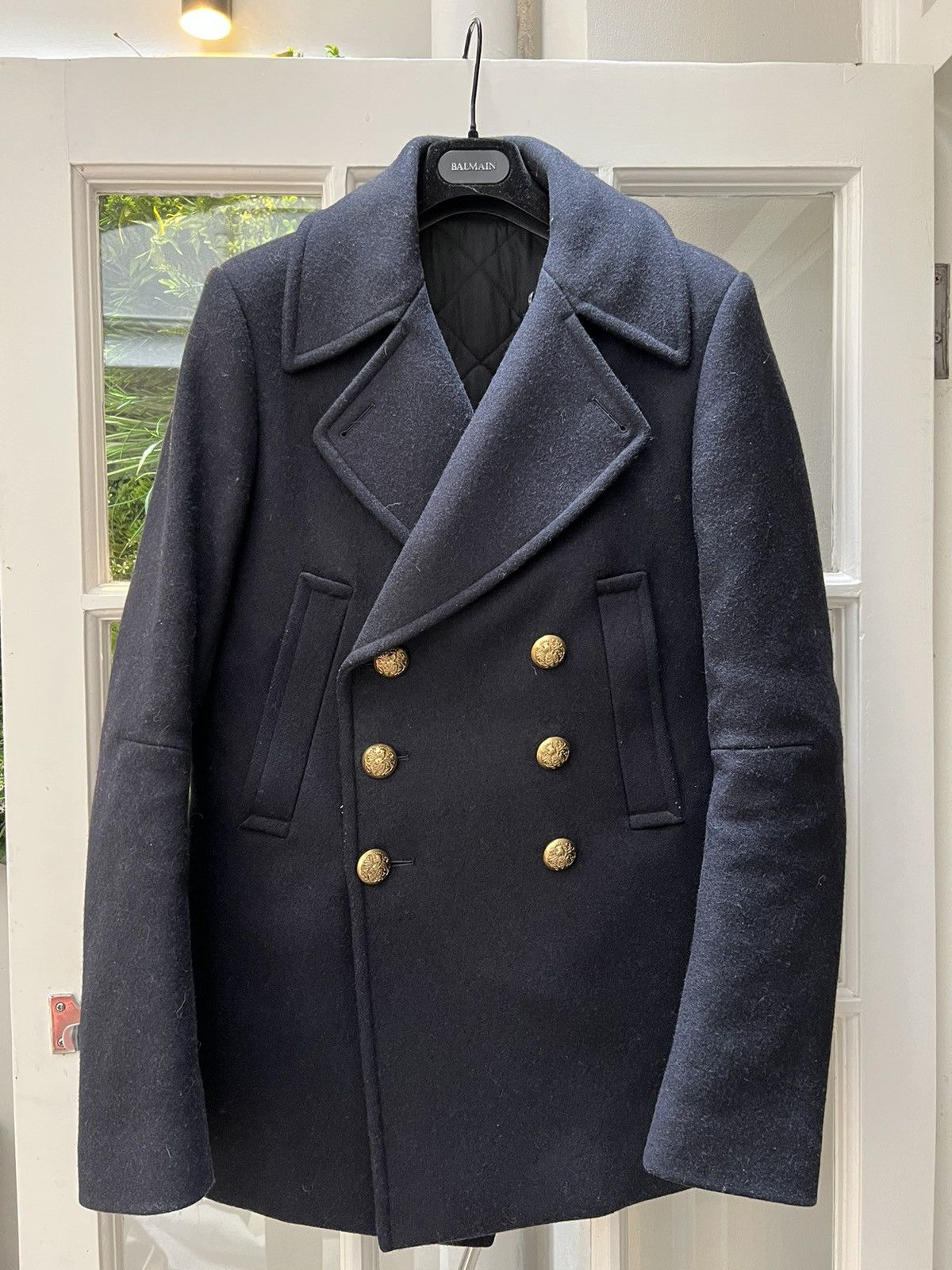 Balmain Balmain FW11 Navy Peacoat Grailed