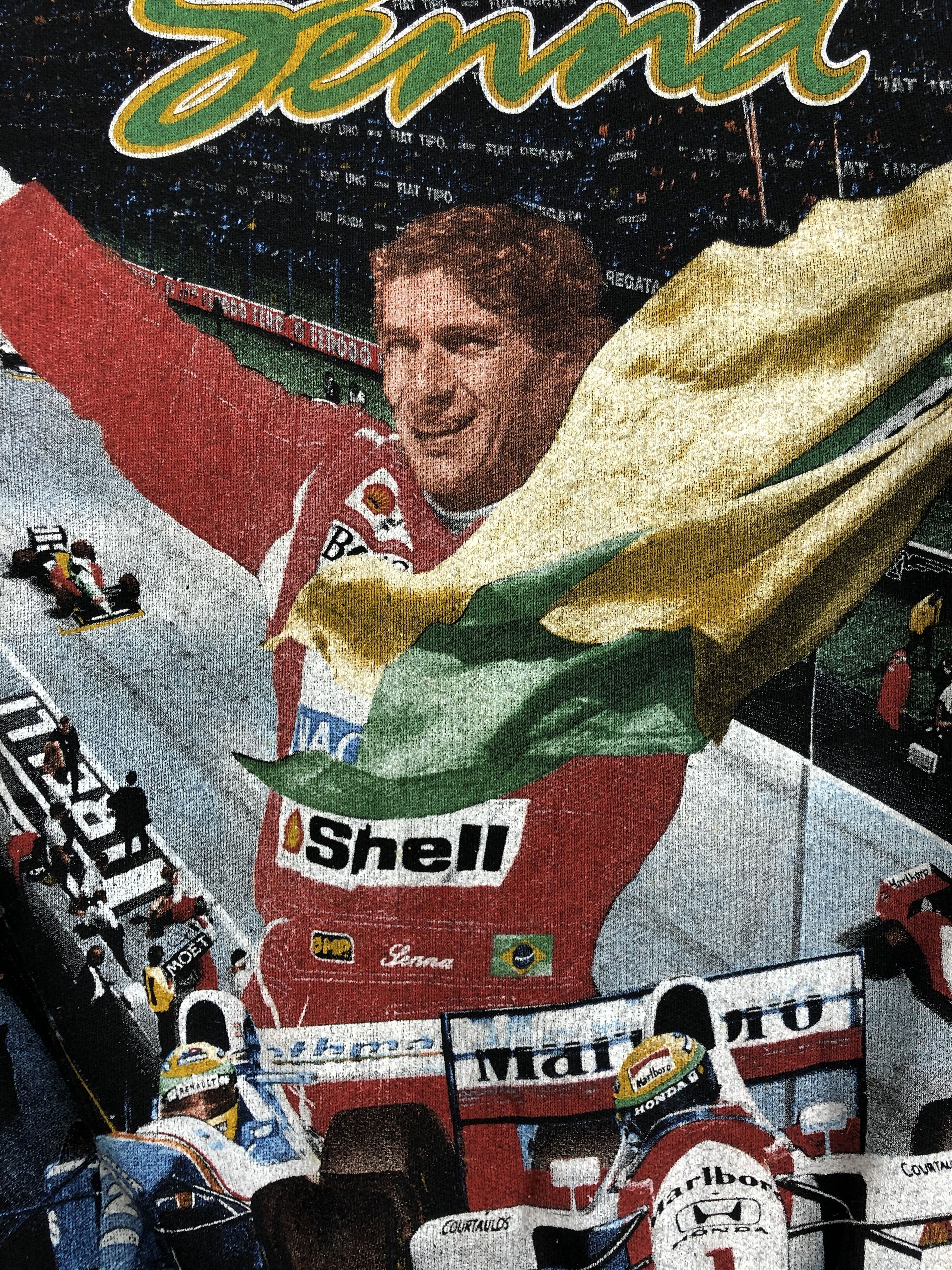 Formula 1 Vintage 90s Ayrton Senna Formula 1 F1 Empire hoodie Size US L / EU 52-54 / 3 - 4 Thumbnail