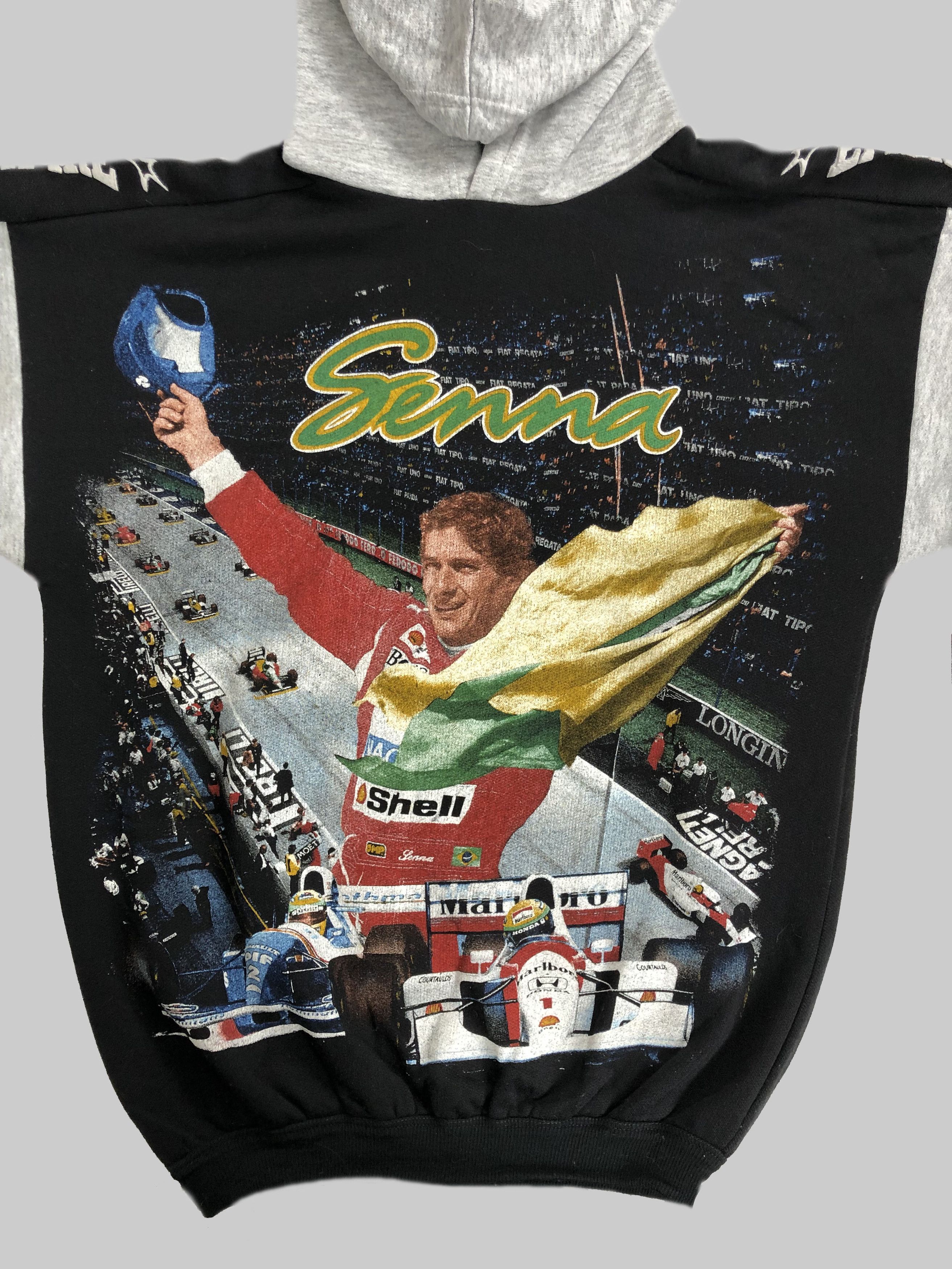 Formula 1 Vintage 90s Ayrton Senna Formula 1 F1 Empire hoodie Size US L / EU 52-54 / 3 - 3 Thumbnail
