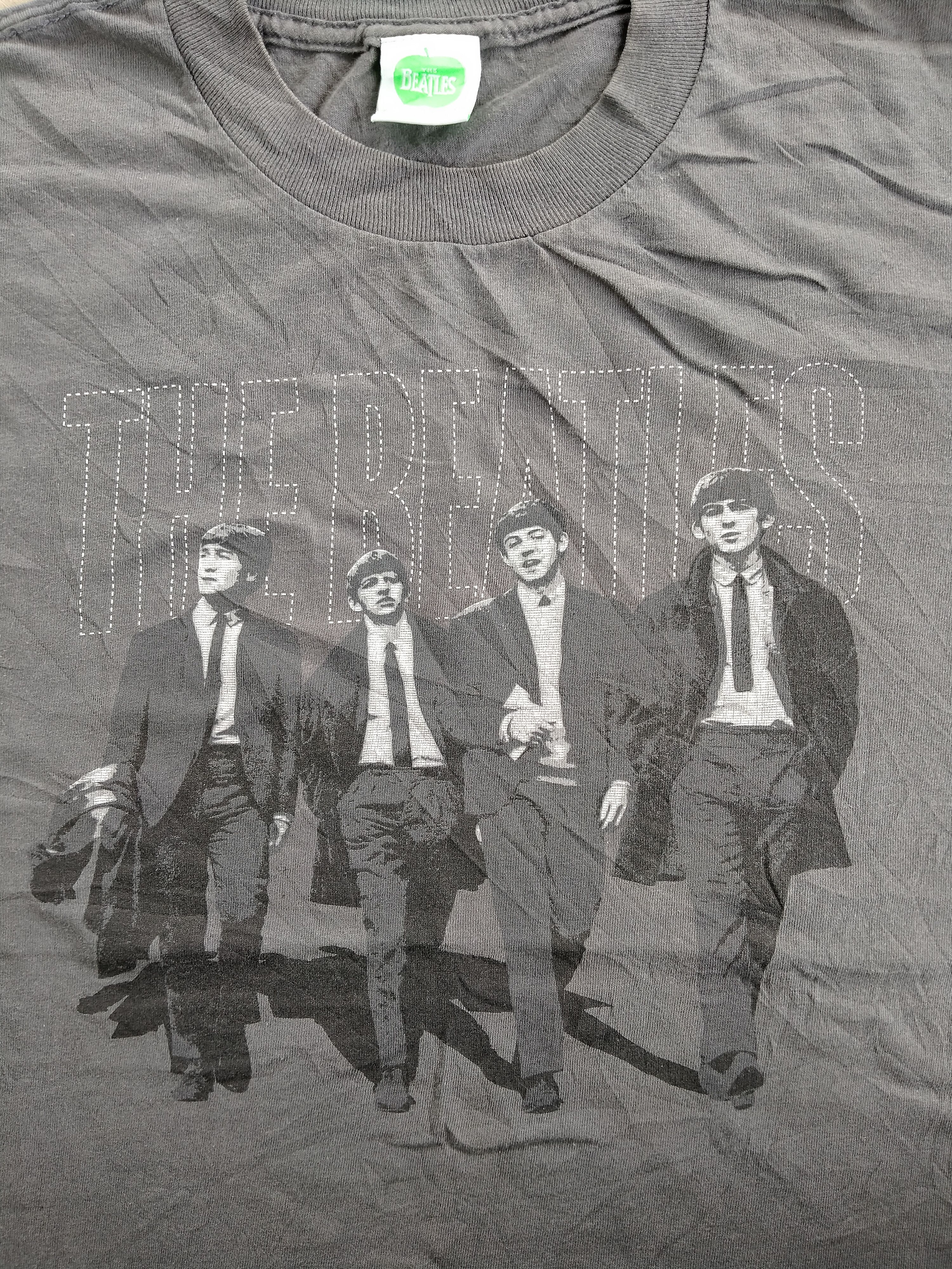 Band Tees × Vintage Vintage The Beatles In London T-Shirt - Faded Black/Grey Size US L / EU 52-54 / 3 - 3 Thumbnail