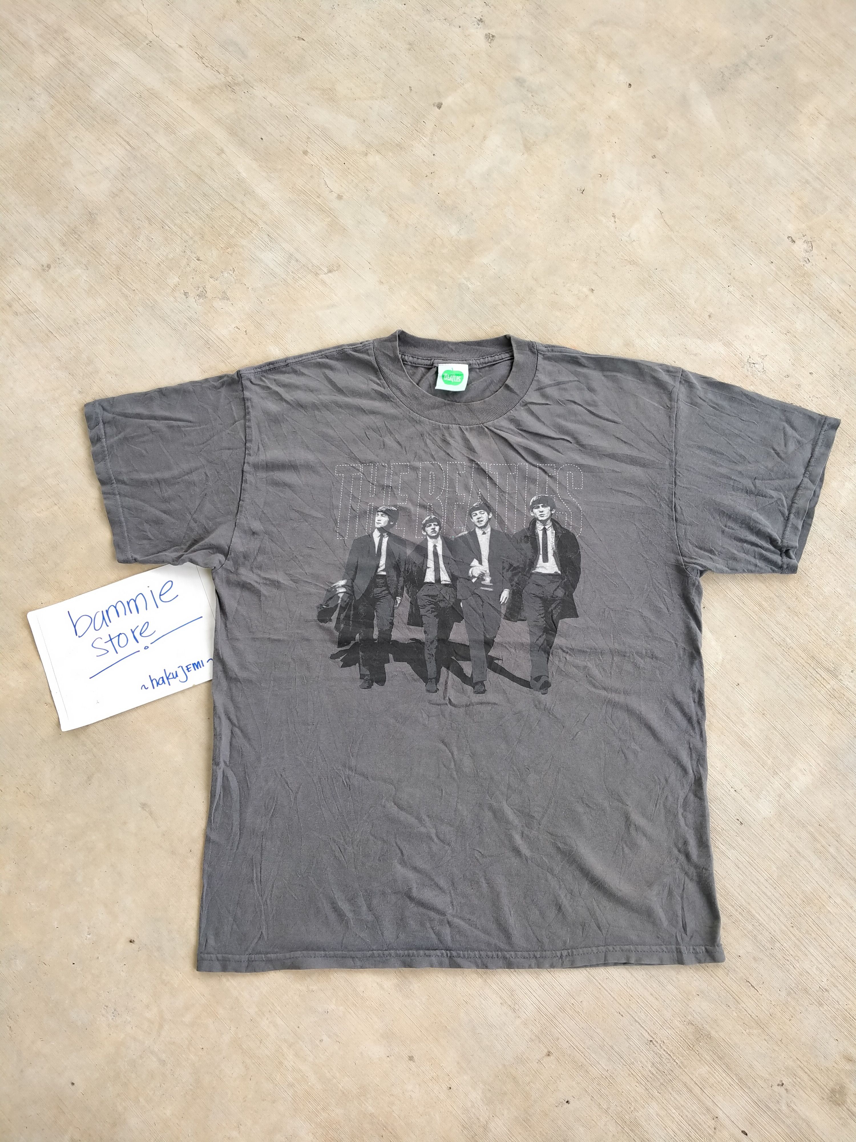 Band Tees × Vintage Vintage The Beatles In London T-Shirt - Faded Black/Grey Size US L / EU 52-54 / 3 - 1 Thumbnail
