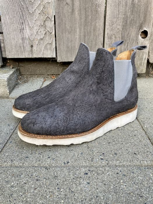 Viberg Viberg Smoke Rough Mohawk Grey Leather Chelsea Boots Size 7 Size US 7 / EU 40 - 2 Preview