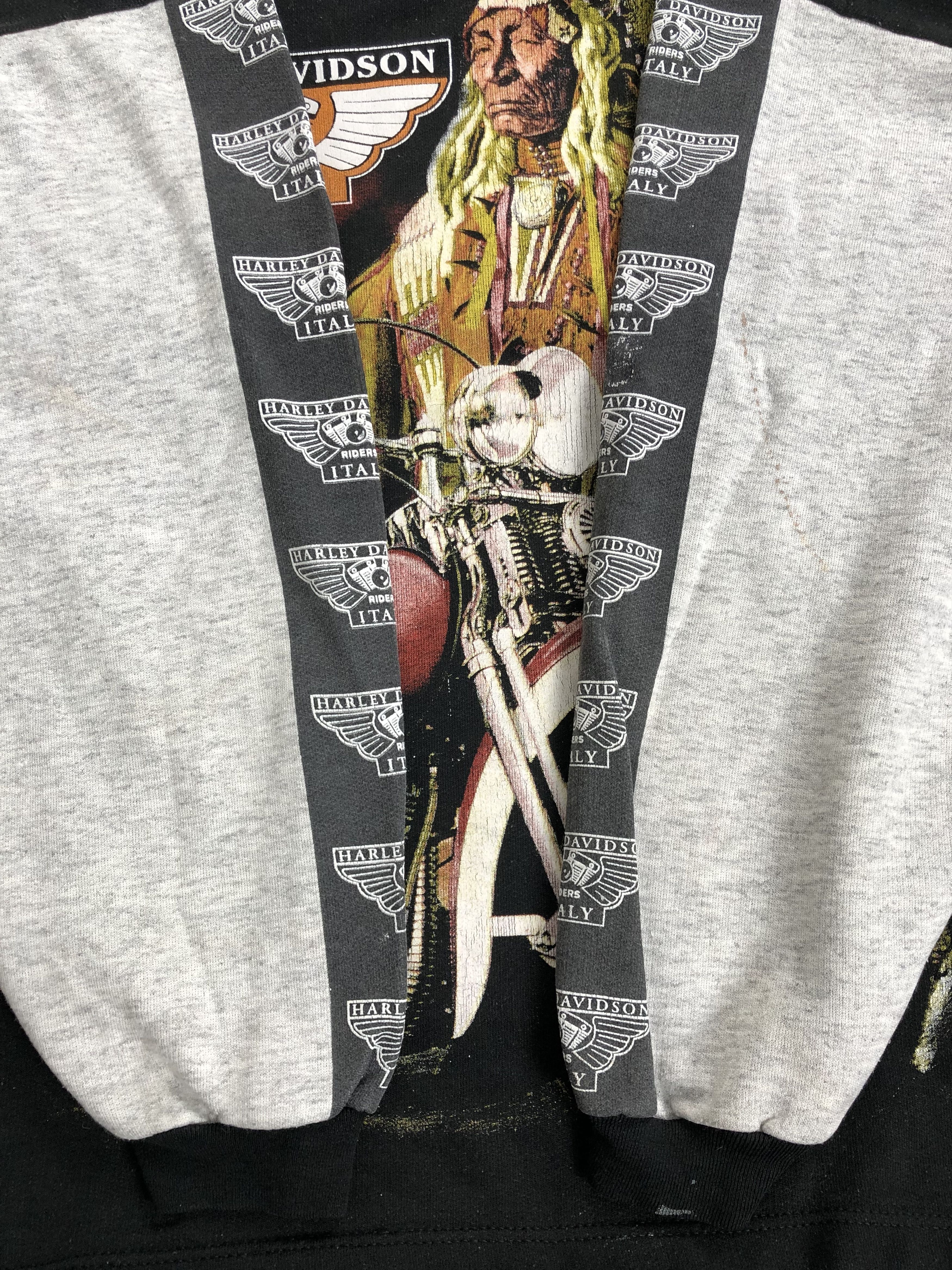Harley Davidson Vintage 1999 Harley Davidson Italy Indian hoodie Size US L / EU 52-54 / 3 - 10 Thumbnail