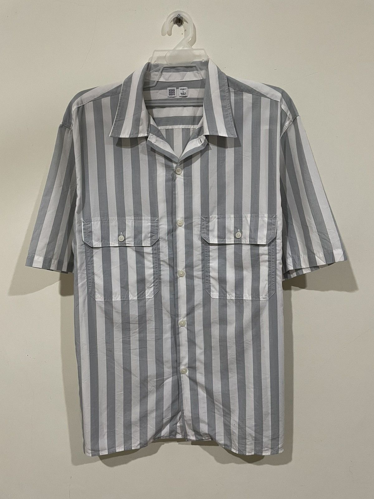 Christophe Lemaire Vintage Lemaire UUU x Uniqlo Striped Double Pocket Shirts Size US L / EU 52-54 / 3 - 1 Thumbnail
