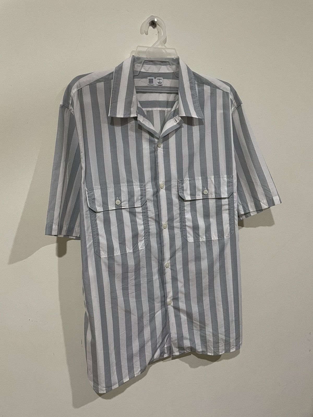 Christophe Lemaire Vintage Lemaire UUU x Uniqlo Striped Double Pocket Shirts Size US L / EU 52-54 / 3 - 2 Thumbnail