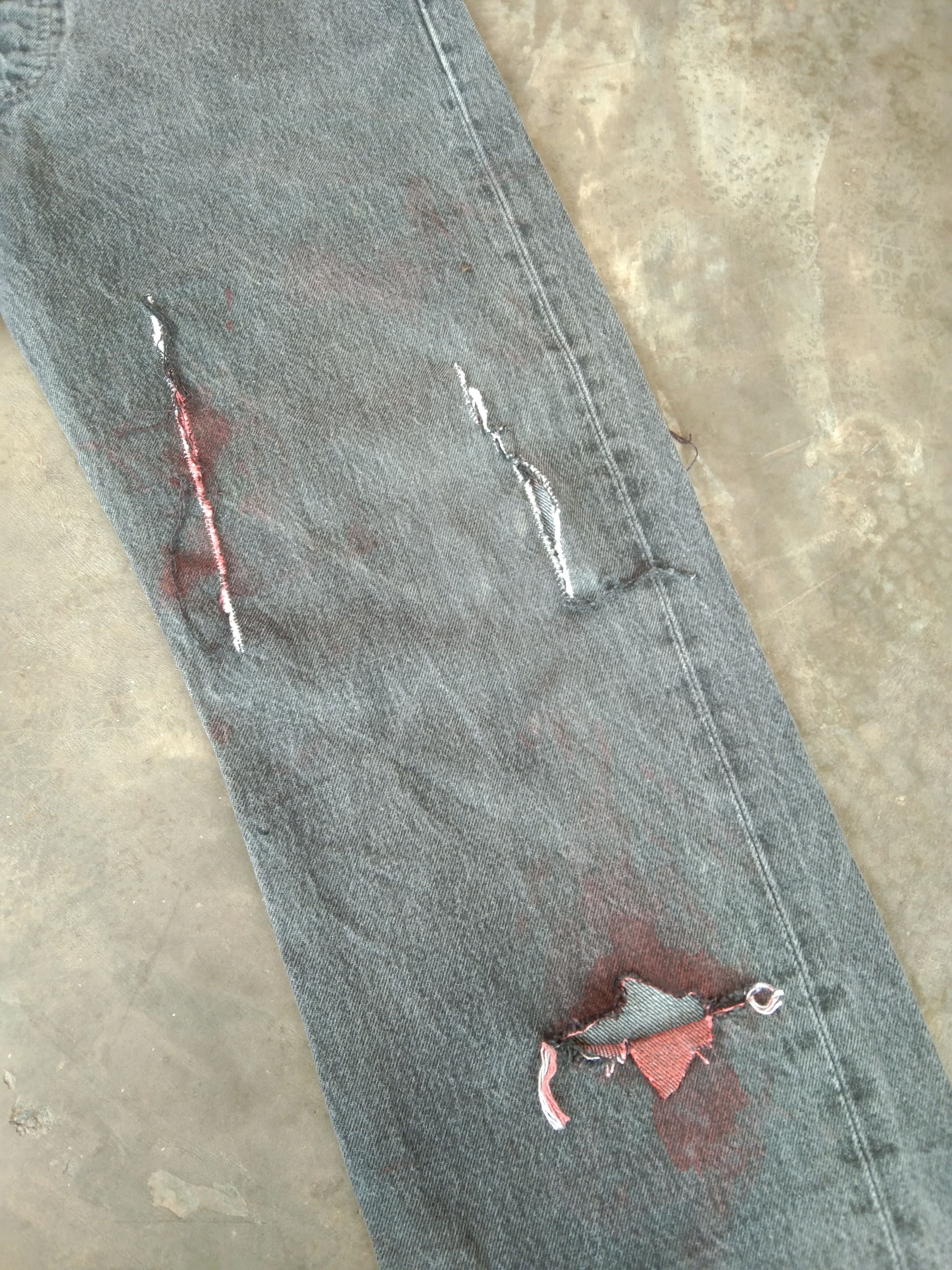 Levi's × Vintage 90s Vintage Levis 501 Grey Distressed Jeans 32x32 Size US 32 / EU 48 - 8 Thumbnail