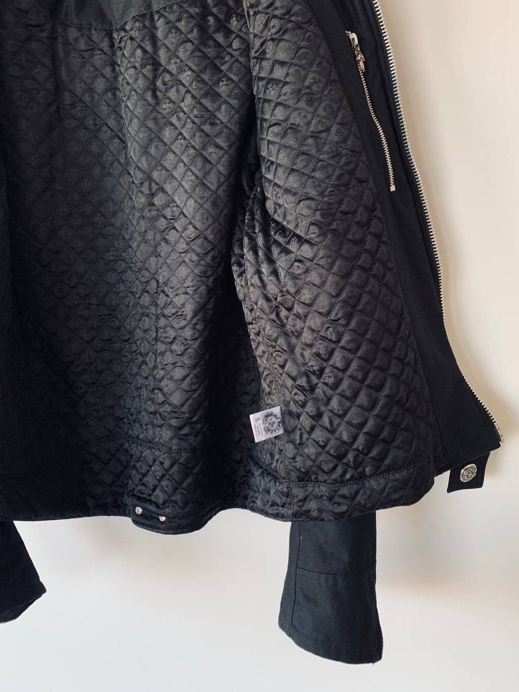 Chrome Hearts Black Waxed Cotton Padded Trucker Jacket Size US L / EU 52-54 / 3 - 6 Thumbnail