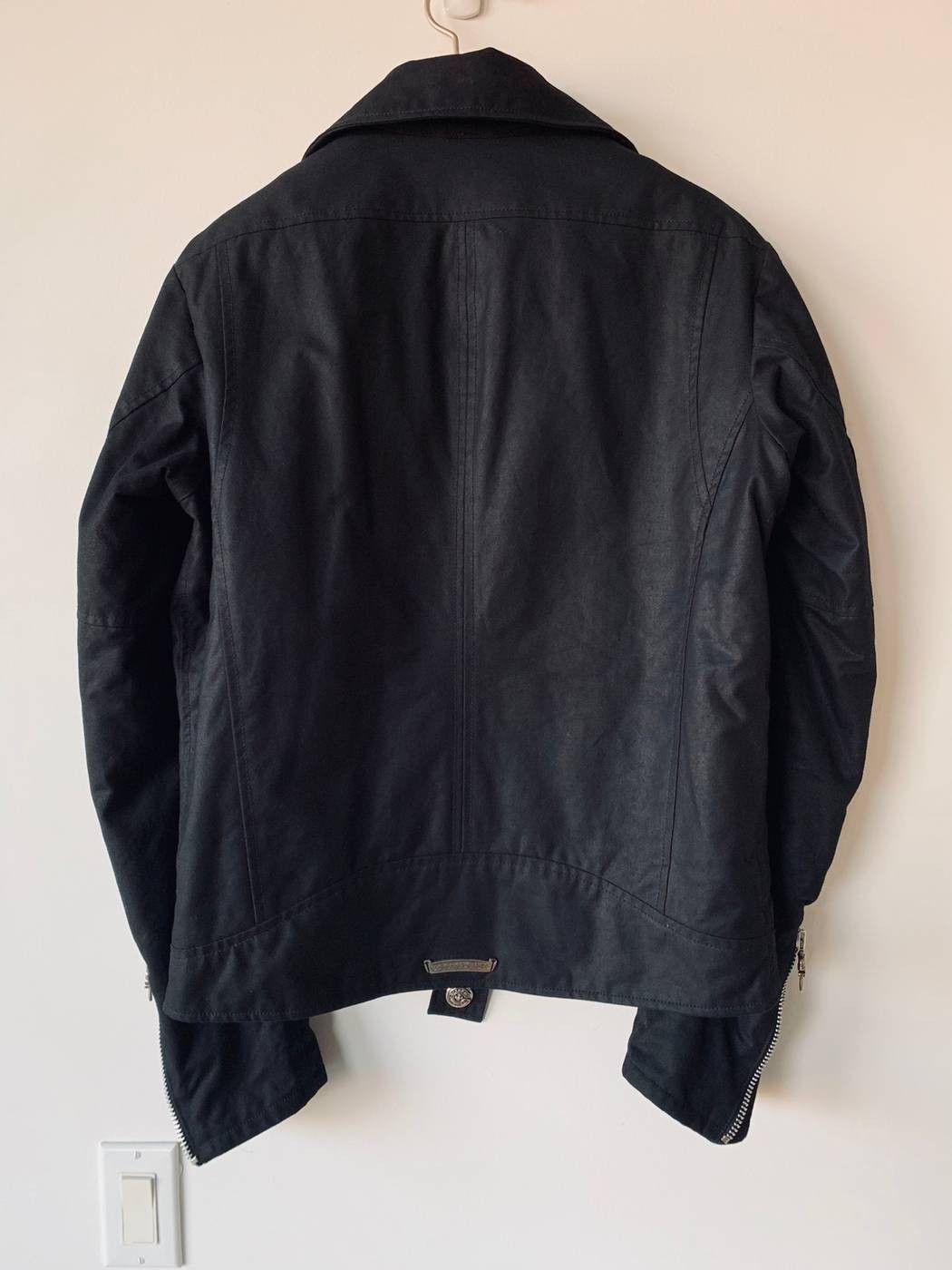 Chrome Hearts Black Waxed Cotton Padded Trucker Jacket Size US L / EU 52-54 / 3 - 2 Thumbnail