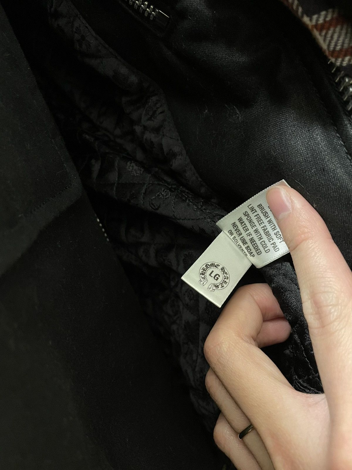 Chrome Hearts Black Waxed Cotton Padded Trucker Jacket Size US L / EU 52-54 / 3 - 12 Thumbnail