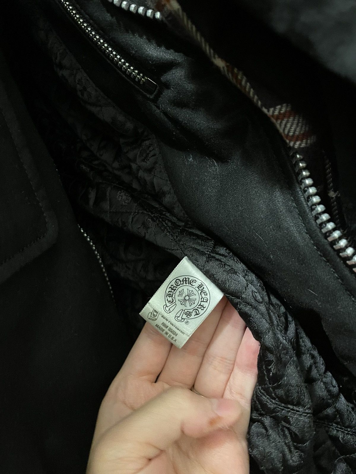Chrome Hearts Black Waxed Cotton Padded Trucker Jacket Size US L / EU 52-54 / 3 - 10 Thumbnail