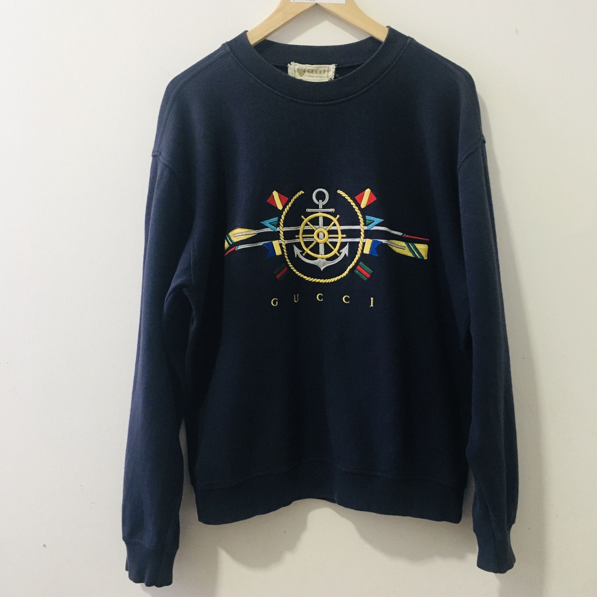 Gucci Vintage Vintage x Gucci 90s Nautical Sweatshirt Made In Italy Grailed