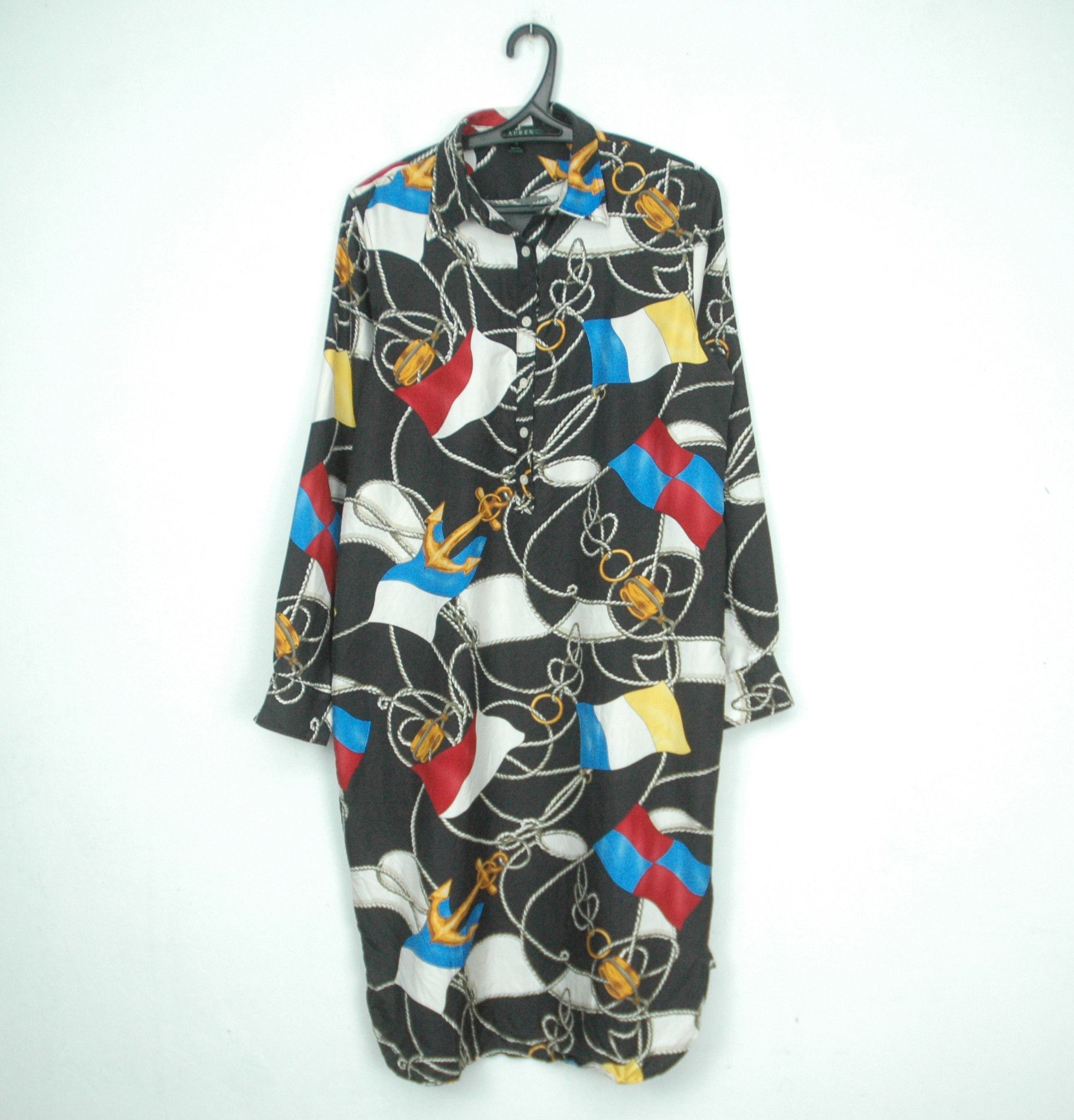 Lauren Ralph Lauren × Ralph Lauren Lauren Ralph Lauren Silk Long Shirt Size 12 Size XL / US 12-14 / IT 48-50 - 1 Thumbnail