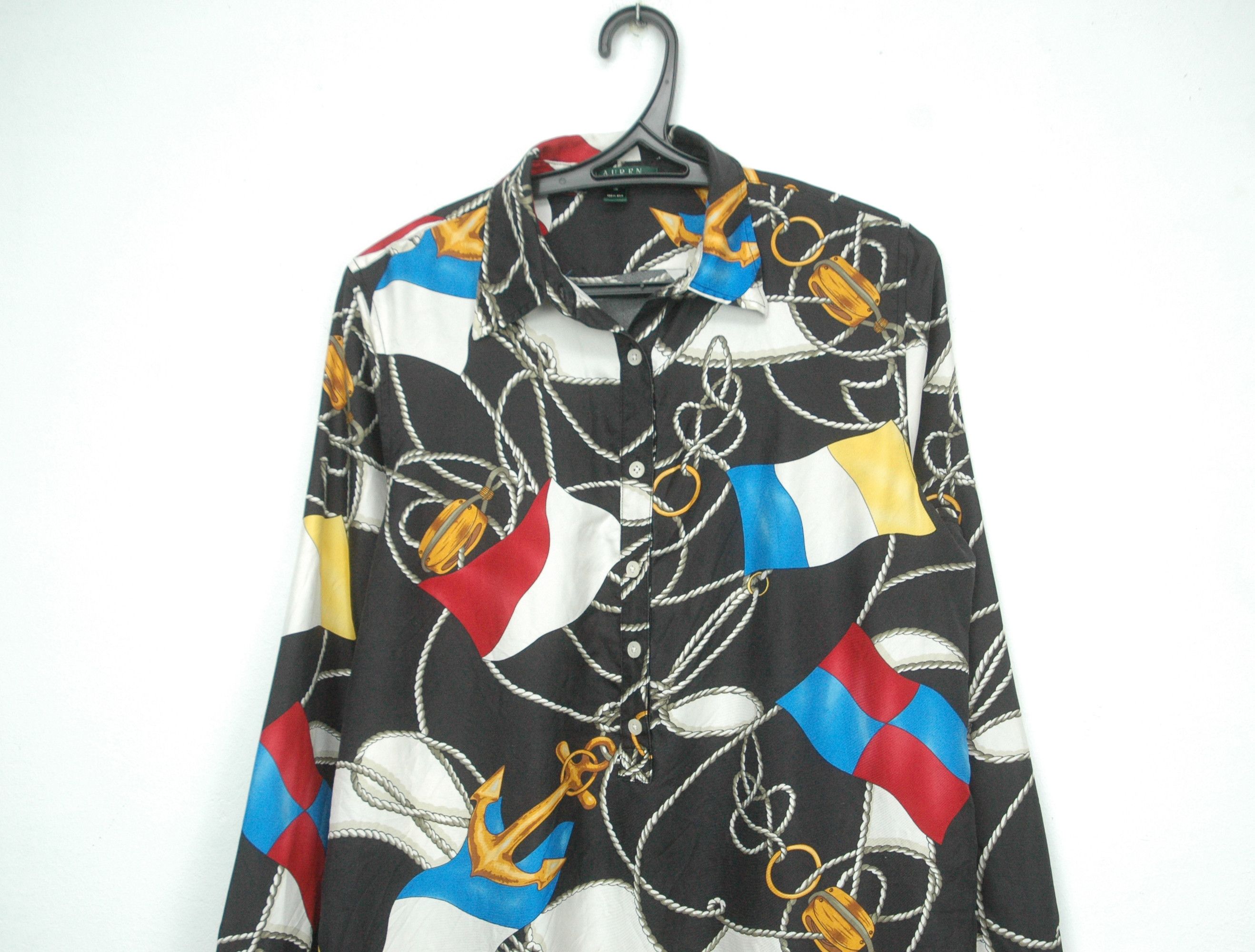 Lauren Ralph Lauren × Ralph Lauren Lauren Ralph Lauren Silk Long Shirt Size 12 Size XL / US 12-14 / IT 48-50 - 2 Thumbnail