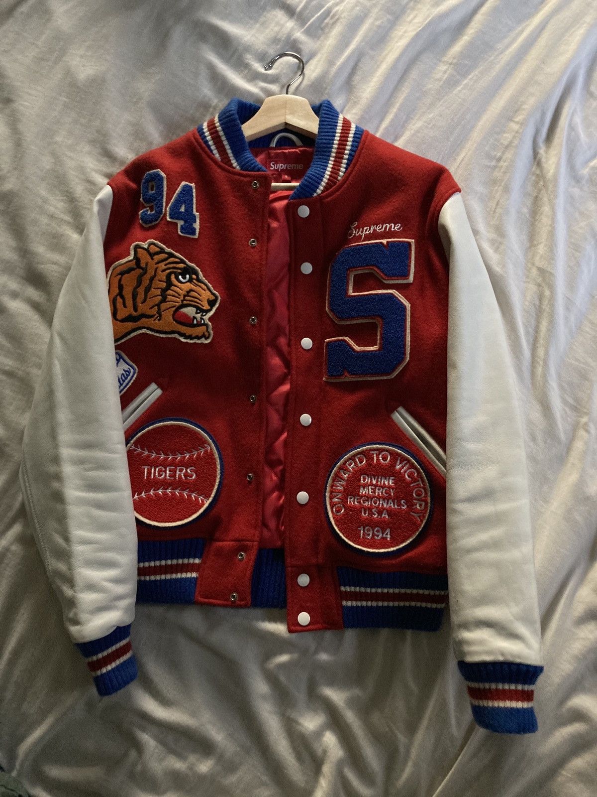 Supreme 09aw tiger varsity jacket | Grailed