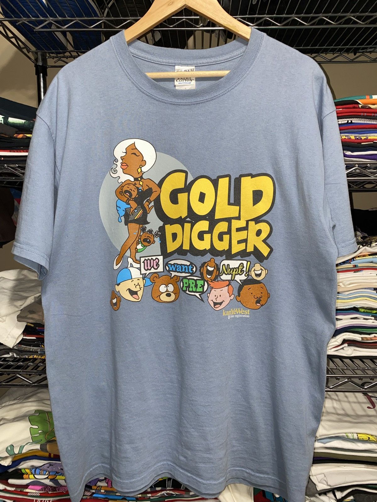 marts kapitalisme Salg Kanye West Rare Kanye West Late Registration Gold Digger T-shirt | Grailed