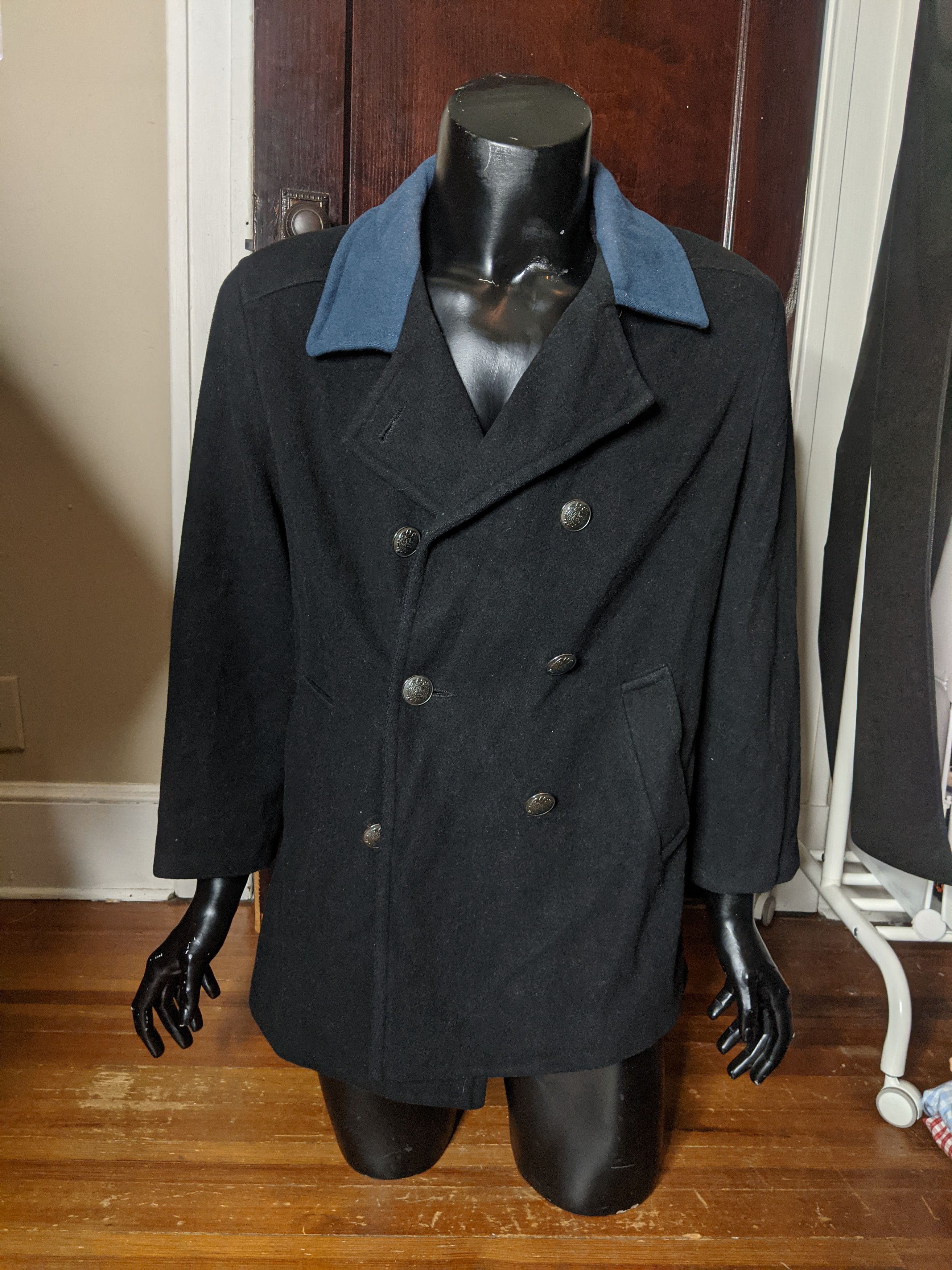 Mackintosh Black and blue pure wool peacoat Size US M / EU 48-50 / 2 - 11 Thumbnail