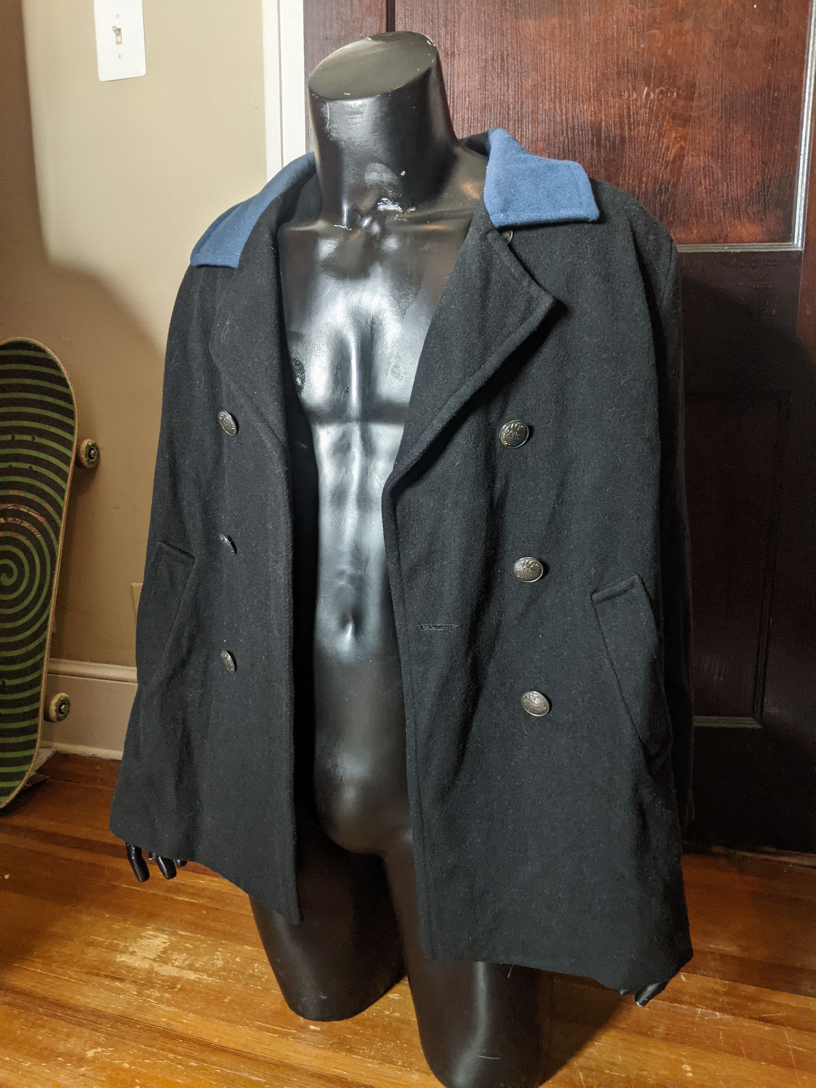 Mackintosh Black and blue pure wool peacoat Size US M / EU 48-50 / 2 - 1 Thumbnail