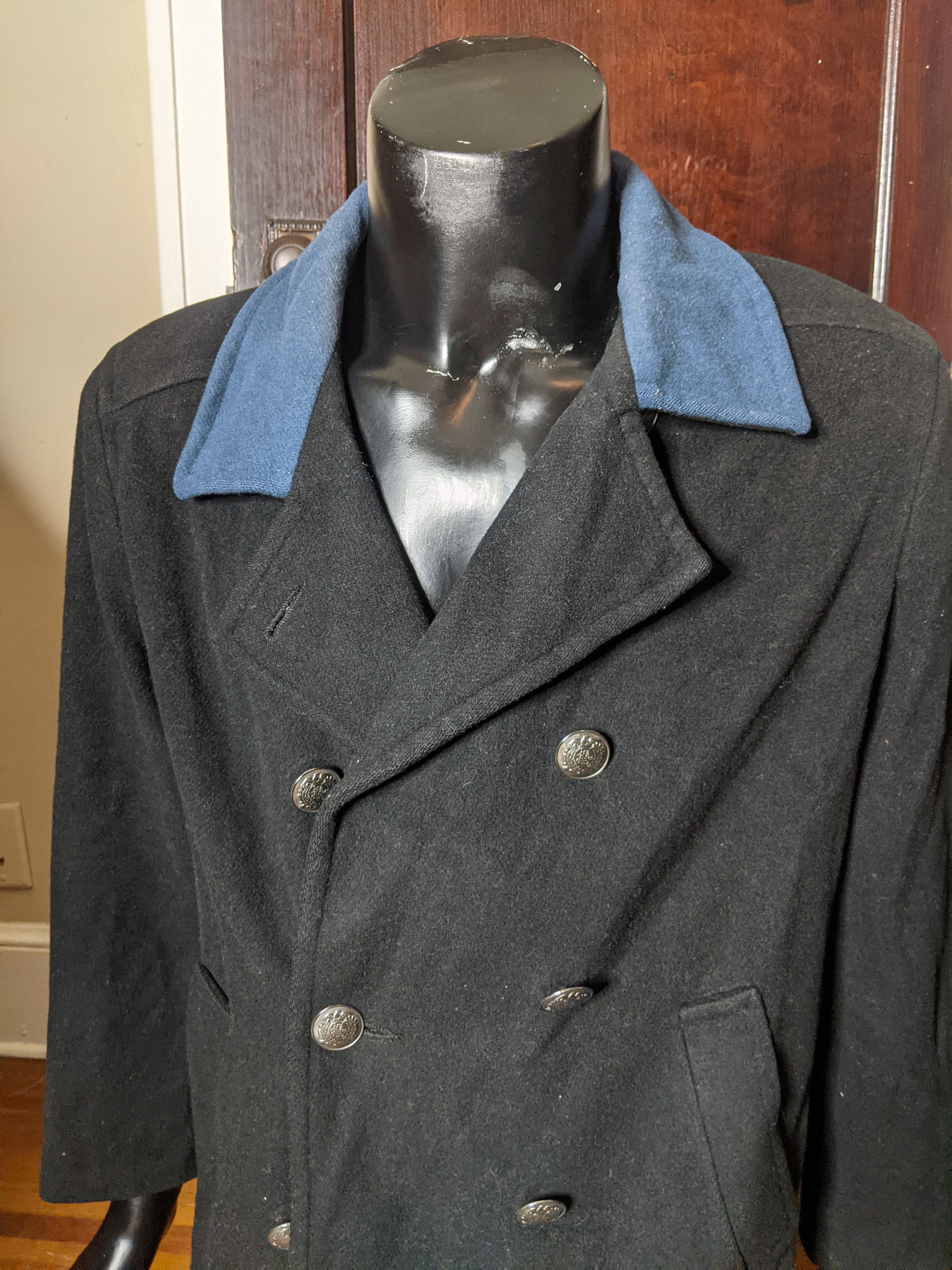 Mackintosh Black and blue pure wool peacoat Size US M / EU 48-50 / 2 - 10 Thumbnail