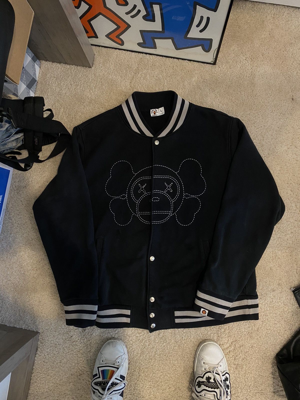 Bape × Kaws Baby Milo Varsity Size US L / EU 52-54 / 3 - 1 Thumbnail