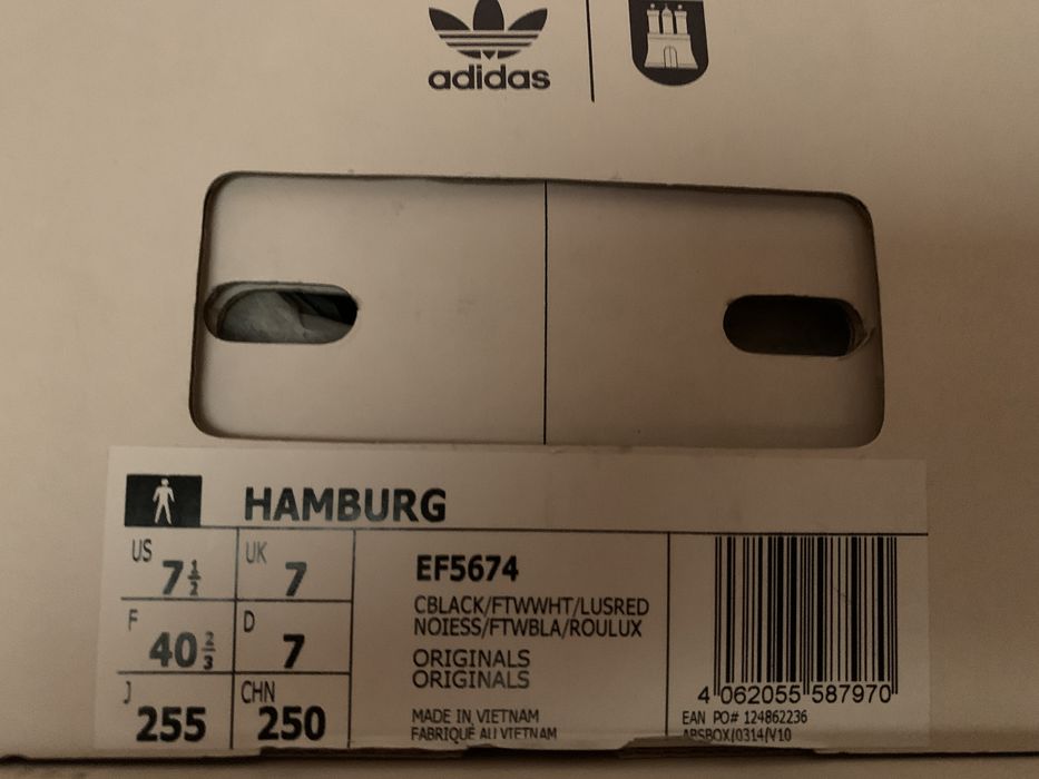 Adidas Adidas Hamburg Fish Market Black White Leather EF5674 Grailed