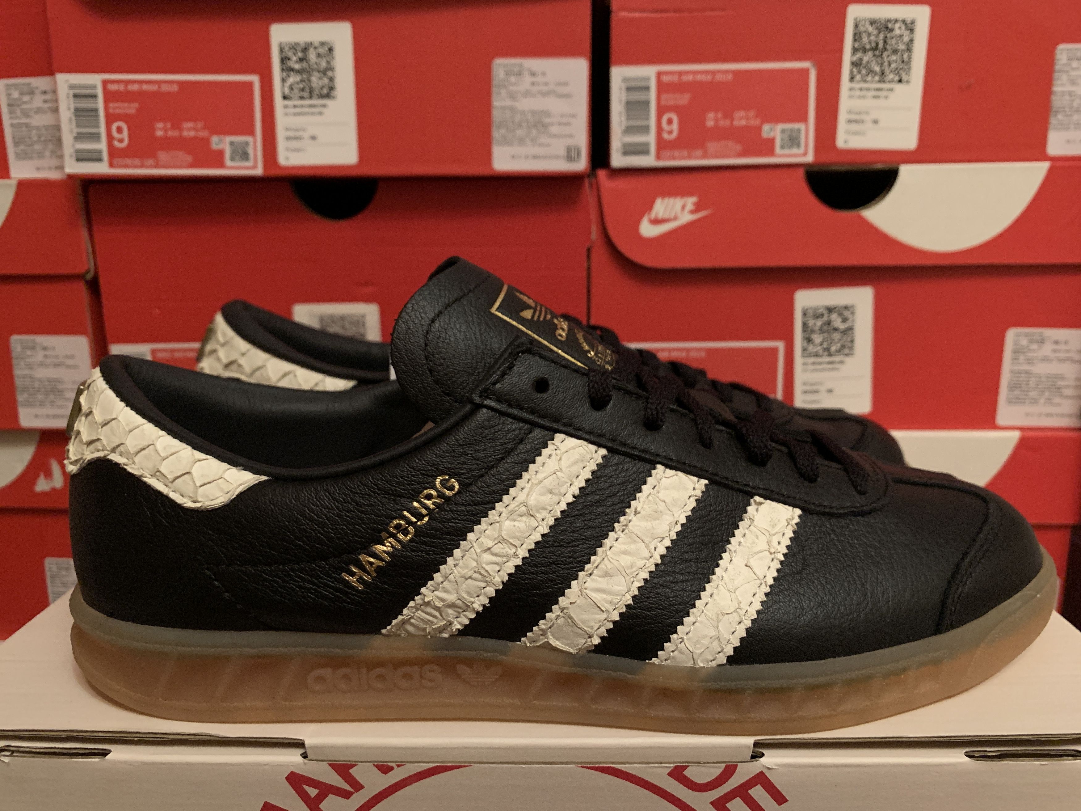 Adidas Adidas Hamburg Fish Market Black White Leather EF5674 Grailed
